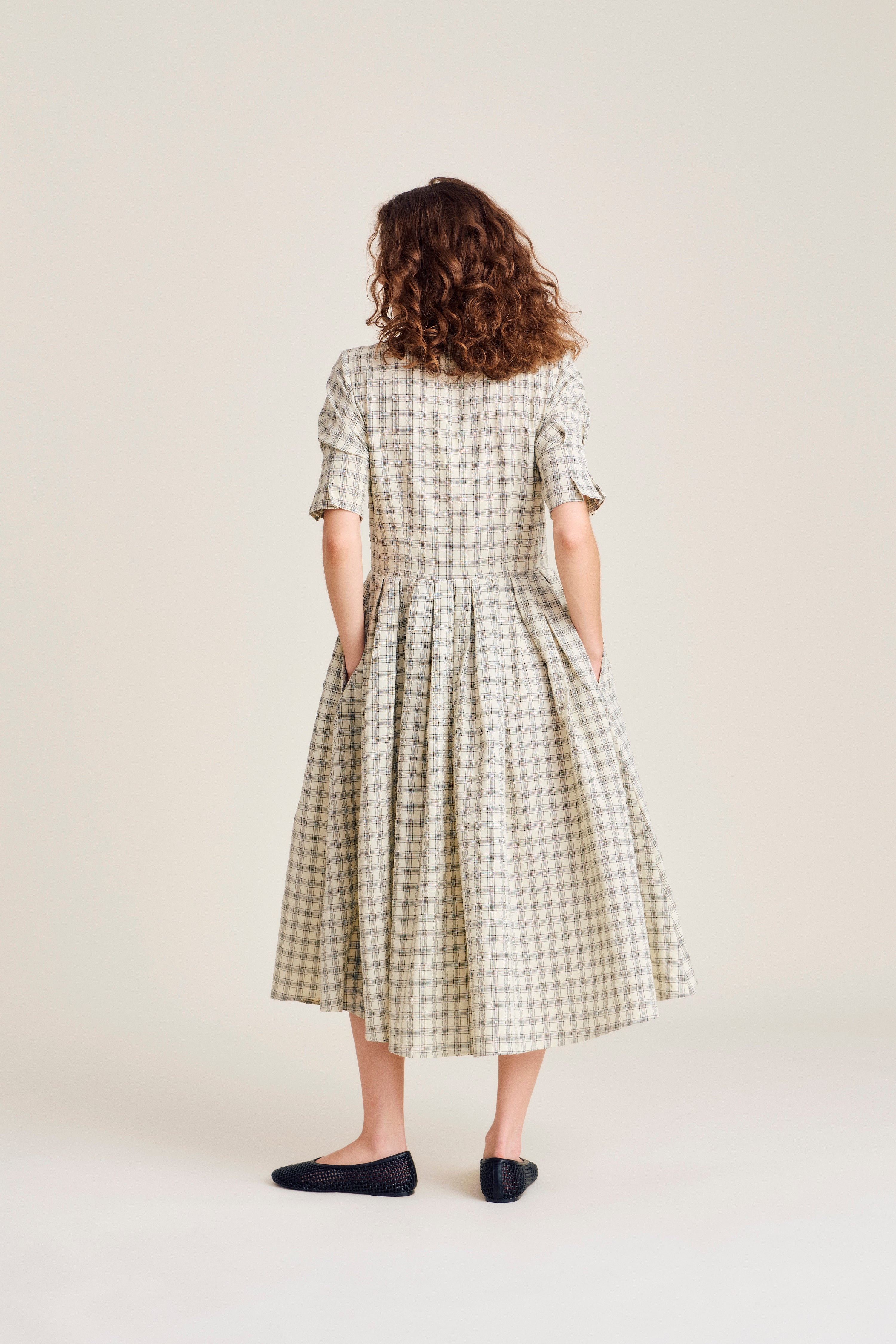 nué notes Savannah Dress Dresses 918 Parchment Check