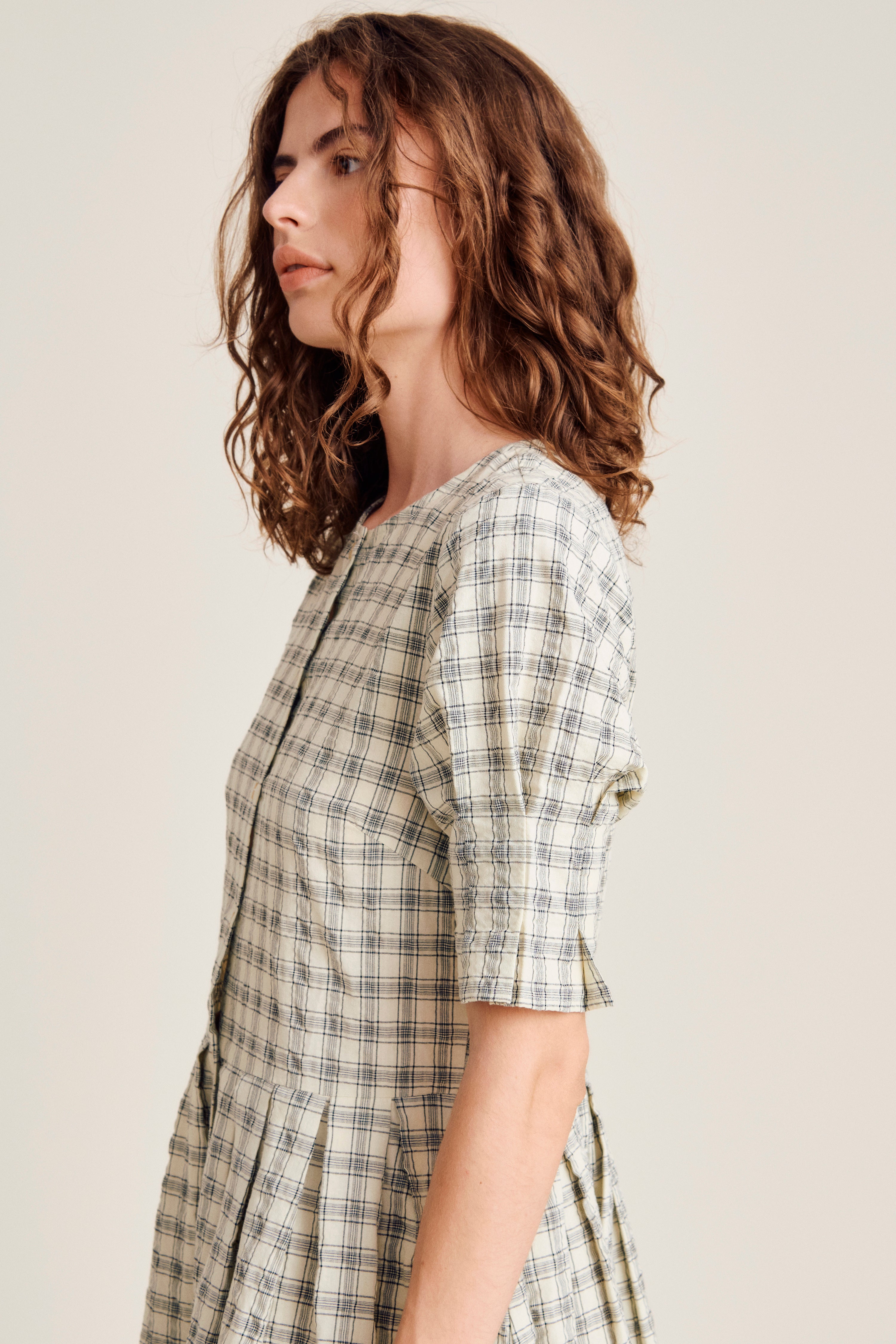 nué notes Savannah Dress Dresses 918 Parchment Check