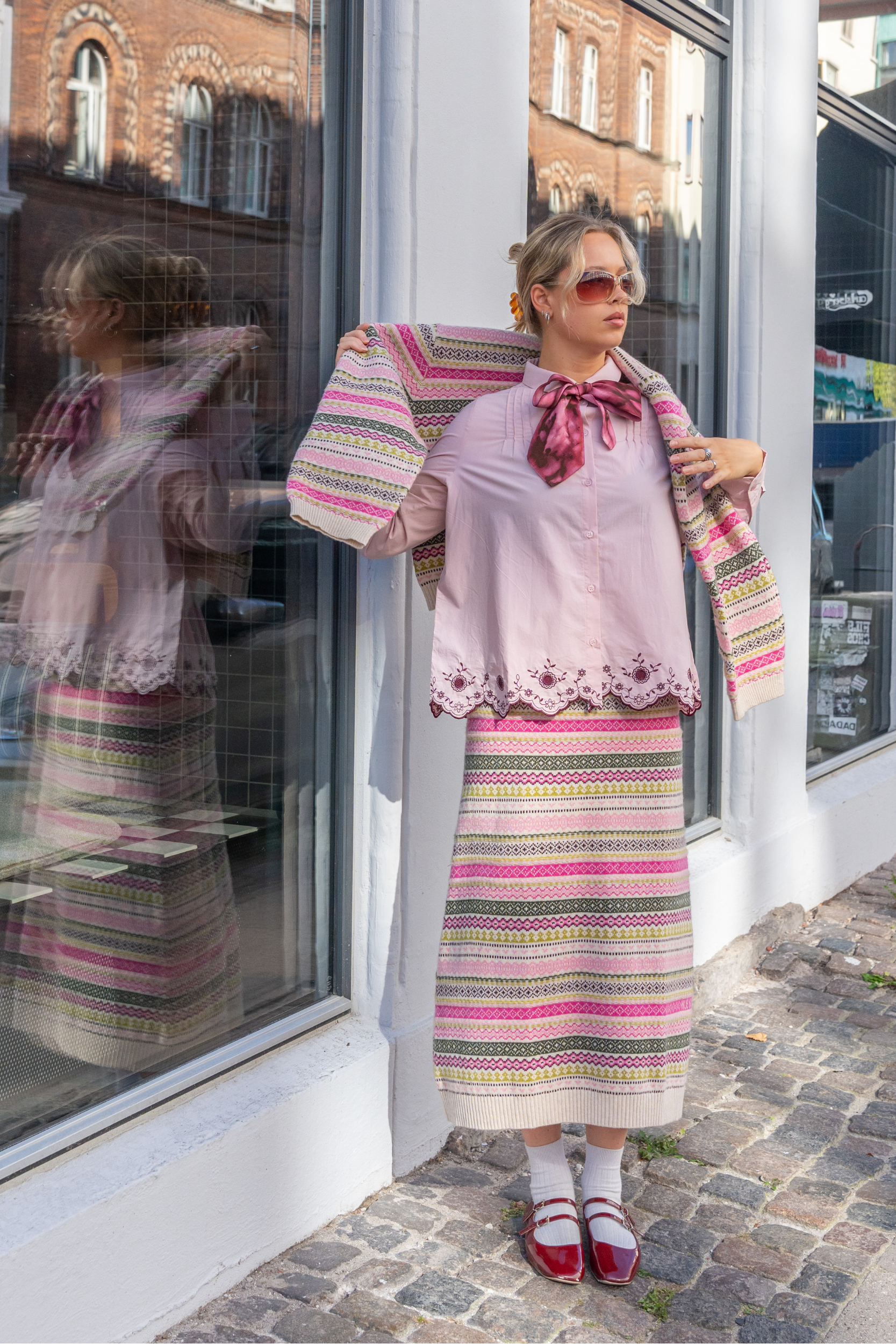 nué notes Sean Filipe Skirt Skirt 978 Pink Multi Knit