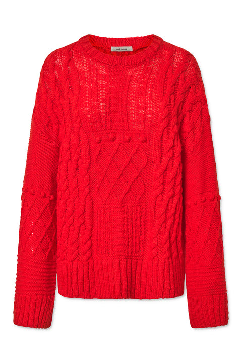 nué notes Sergio Crewneck Knitwear 378 High Risk Red