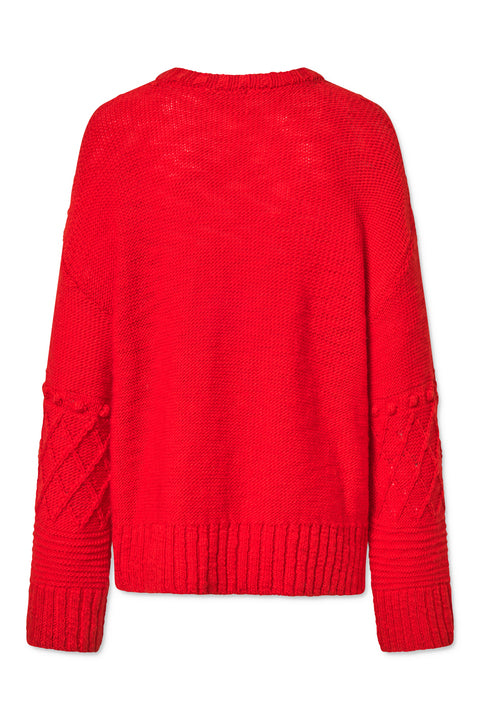 nué notes Sergio Crewneck Knitwear 378 High Risk Red