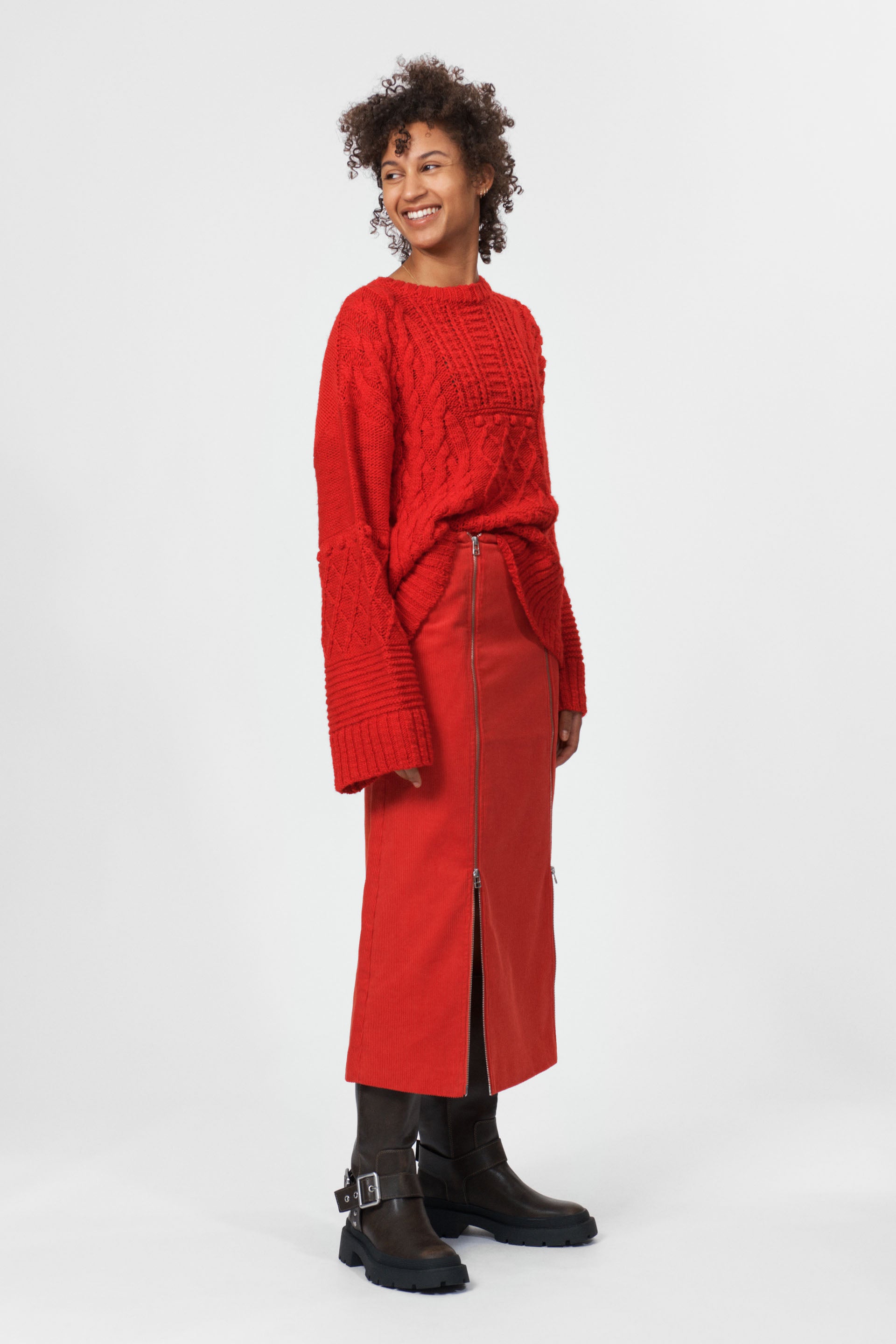 nué notes Sergio Crewneck Knitwear 378 High Risk Red