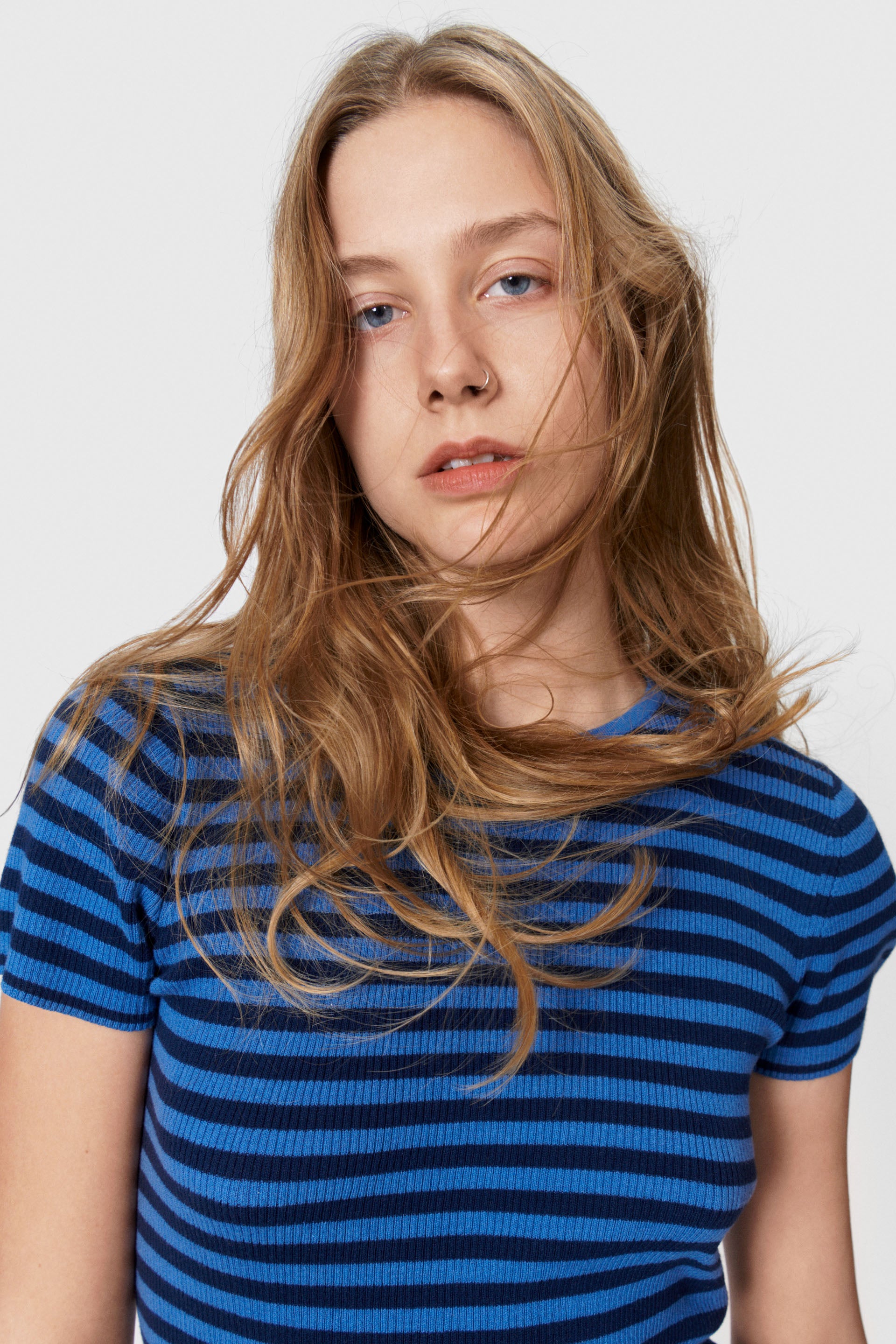 nué notes Simon T-Shirt T-Shirts 494 Blue Stripe