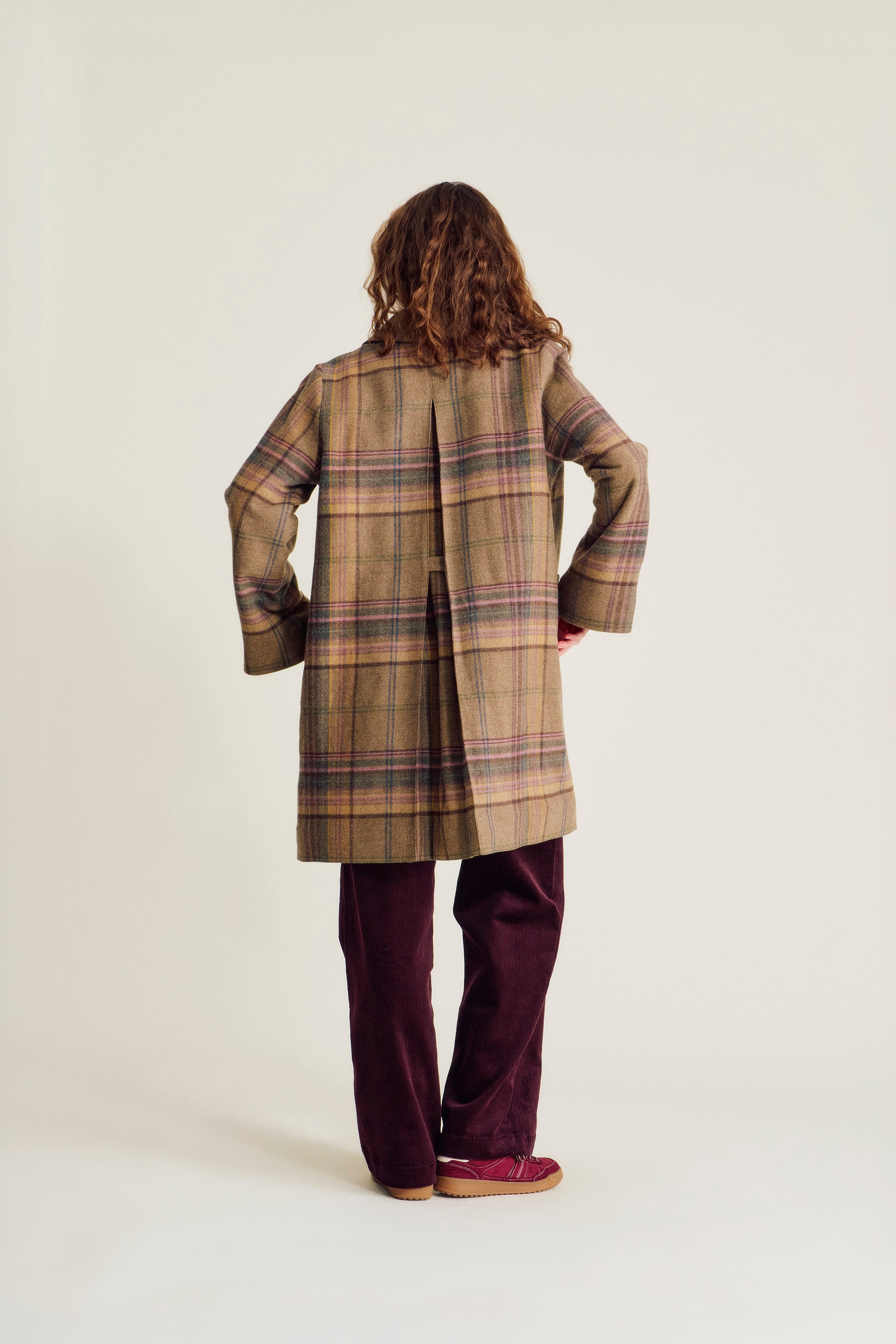 nué notes Soria Coat Jacket 914 Chestnut Pink Check
