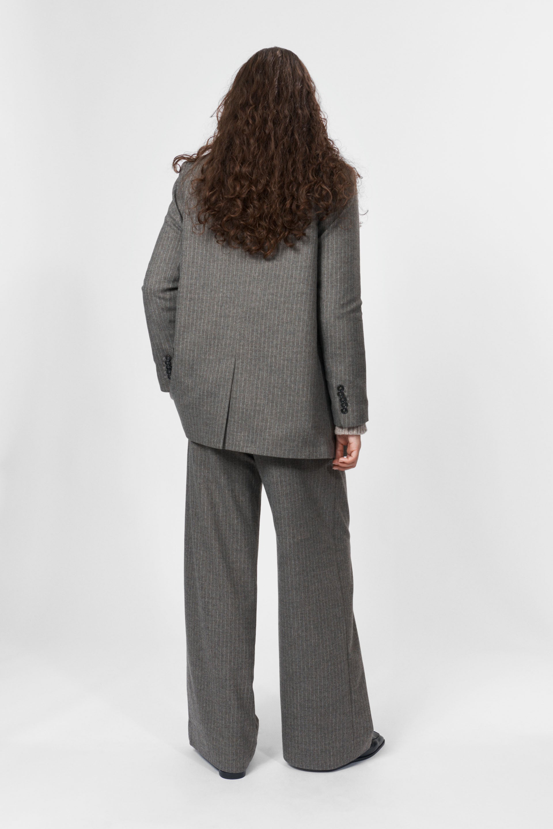 nué notes Tyler Blazer Outerwear 820 Multi Grey Stripe