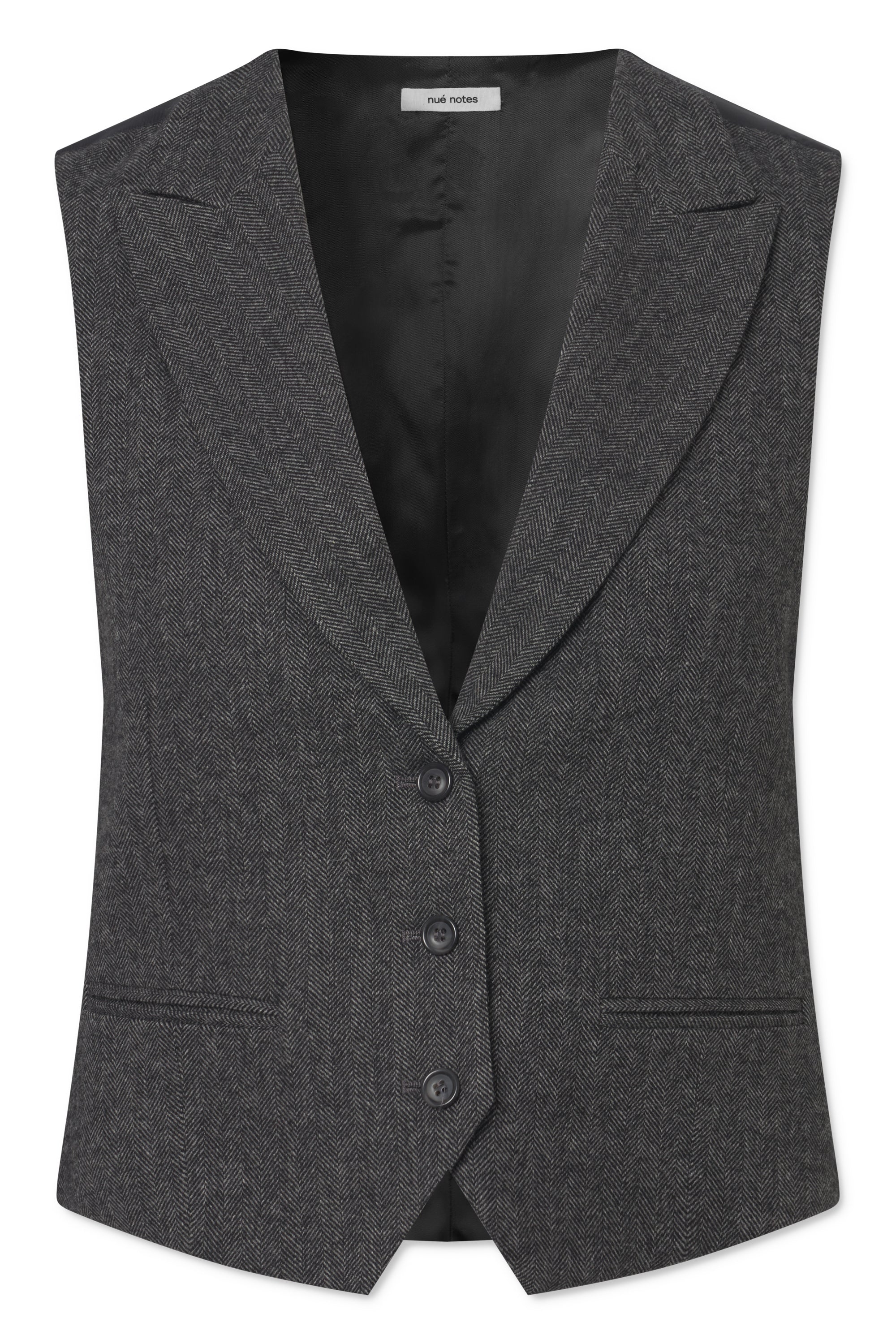 nué notes Vancouver Vest Outerwear 930 Dark Grey Melange