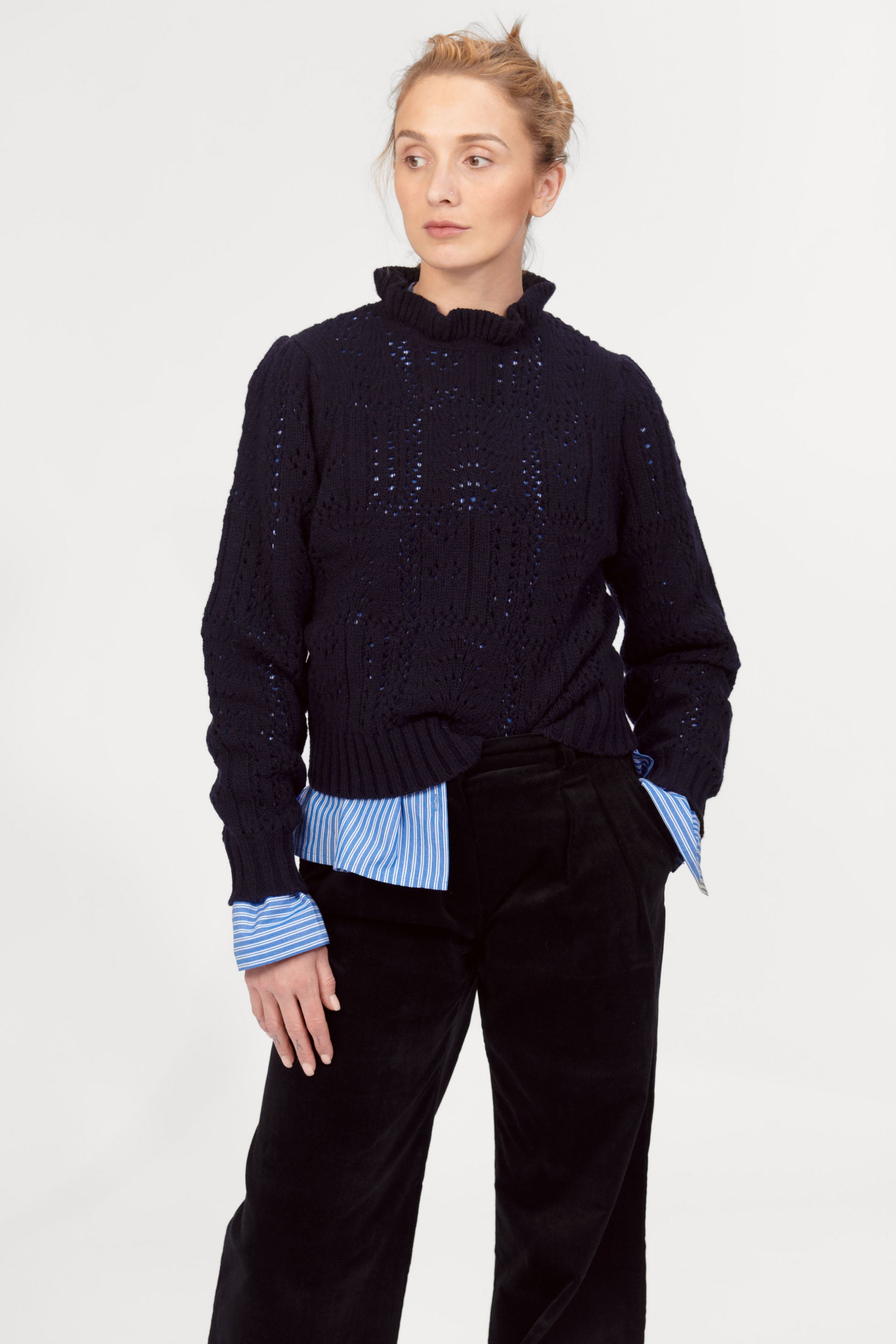 nué notes Virginia Crewneck Knitwear 499 Navy