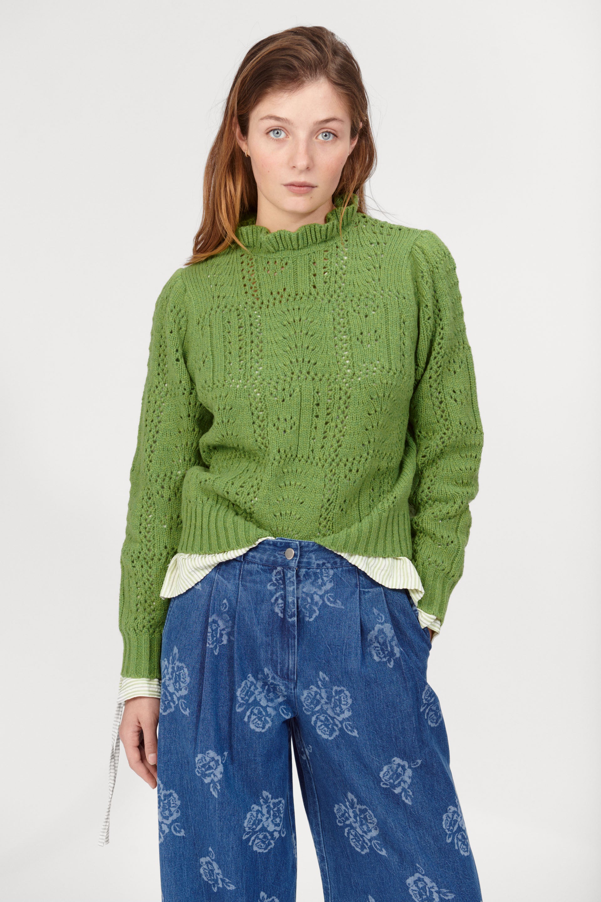 nué notes Virginia Crewneck Knitwear 690 Fresh Green