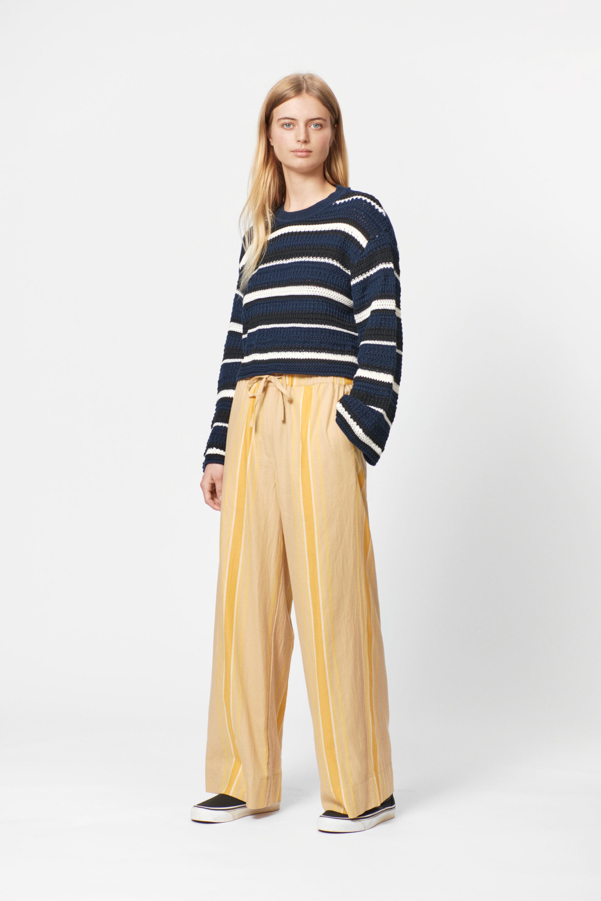 nué notes Waymond Knit Knitwear 484 Midnight Stripe