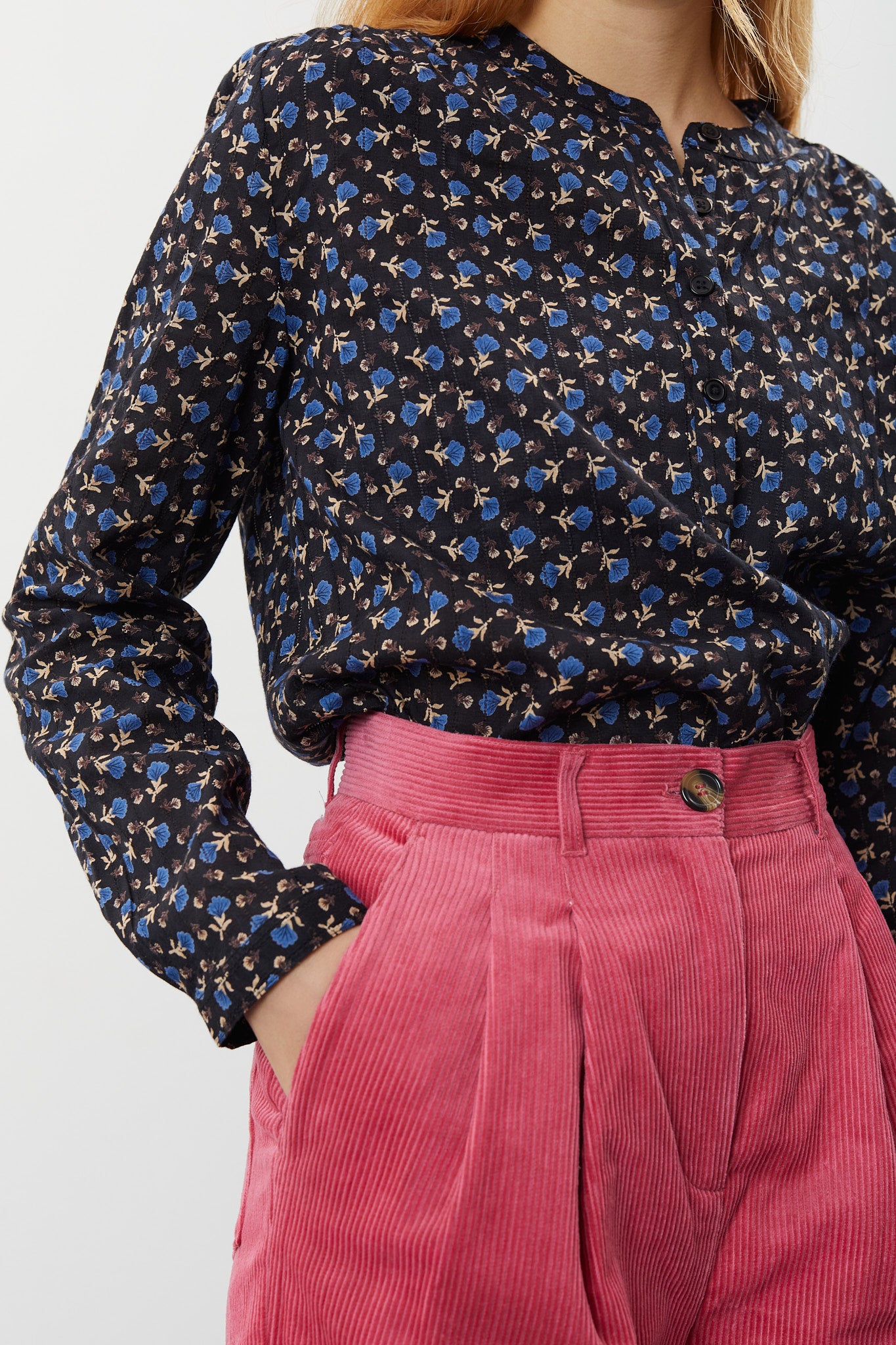 nué notes Ben Shirt - Flower Black SHIRTS 999 Black