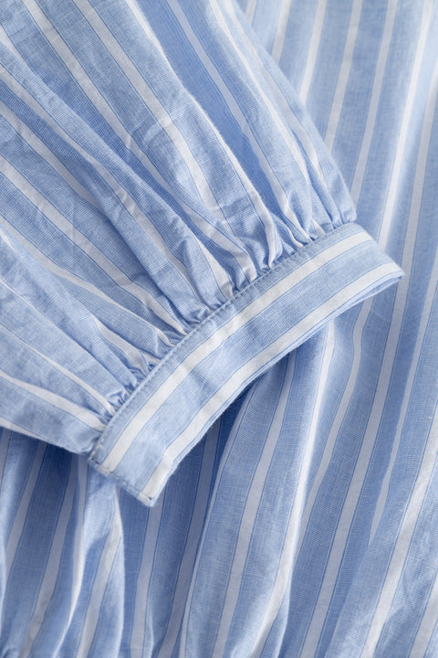 nué notes Brennen Blouse - Blue Stripe Blouses 494 Blue Stripe