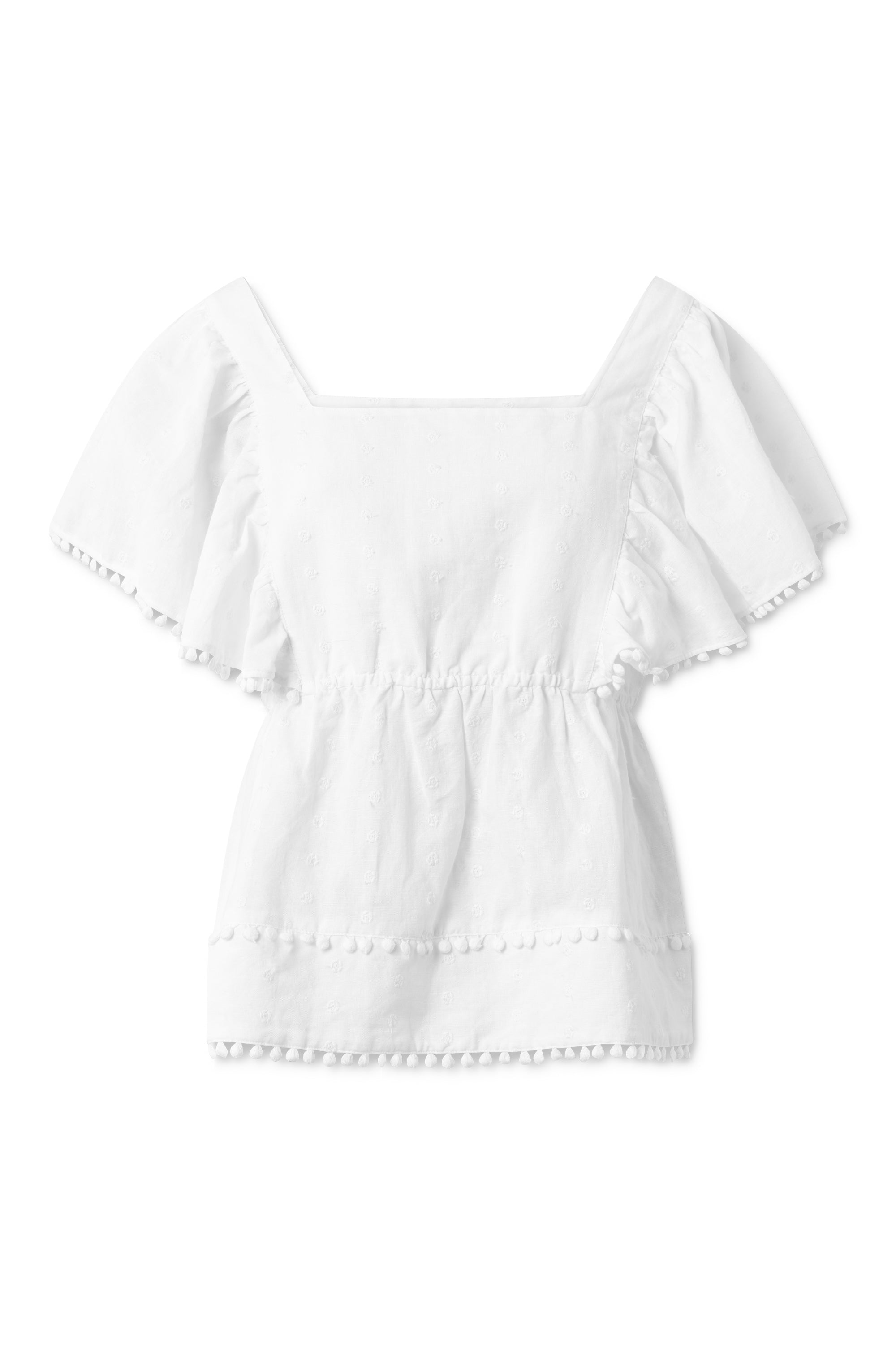 nué notes David Top - White BLOUSES 001 White