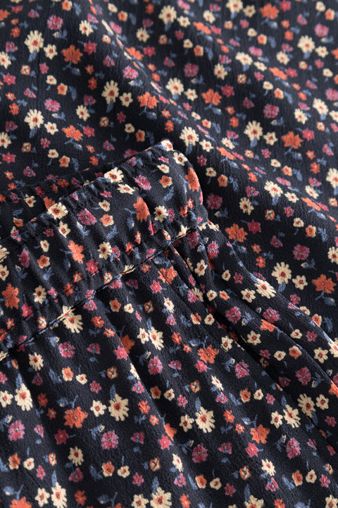 nué notes Pablo Pants - Black Flowered 040 MULTI BLACK