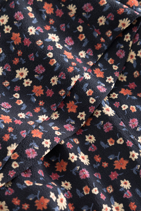 nué notes Pablo Pants - Black Flowered 040 MULTI BLACK