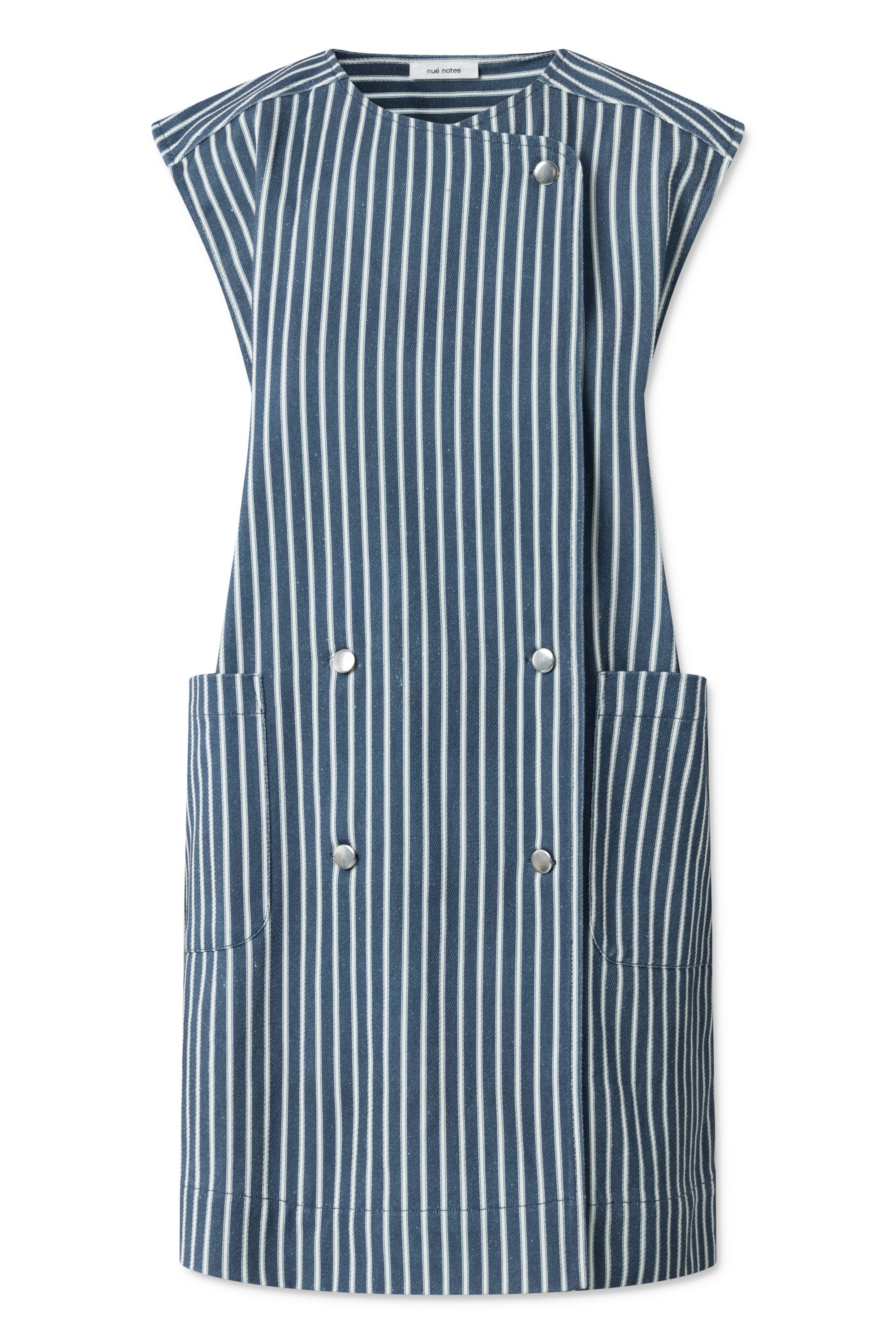 nué notes Vesper Vest - Dark Blue Stripe VEST 495 DARK BLUE STRIPE