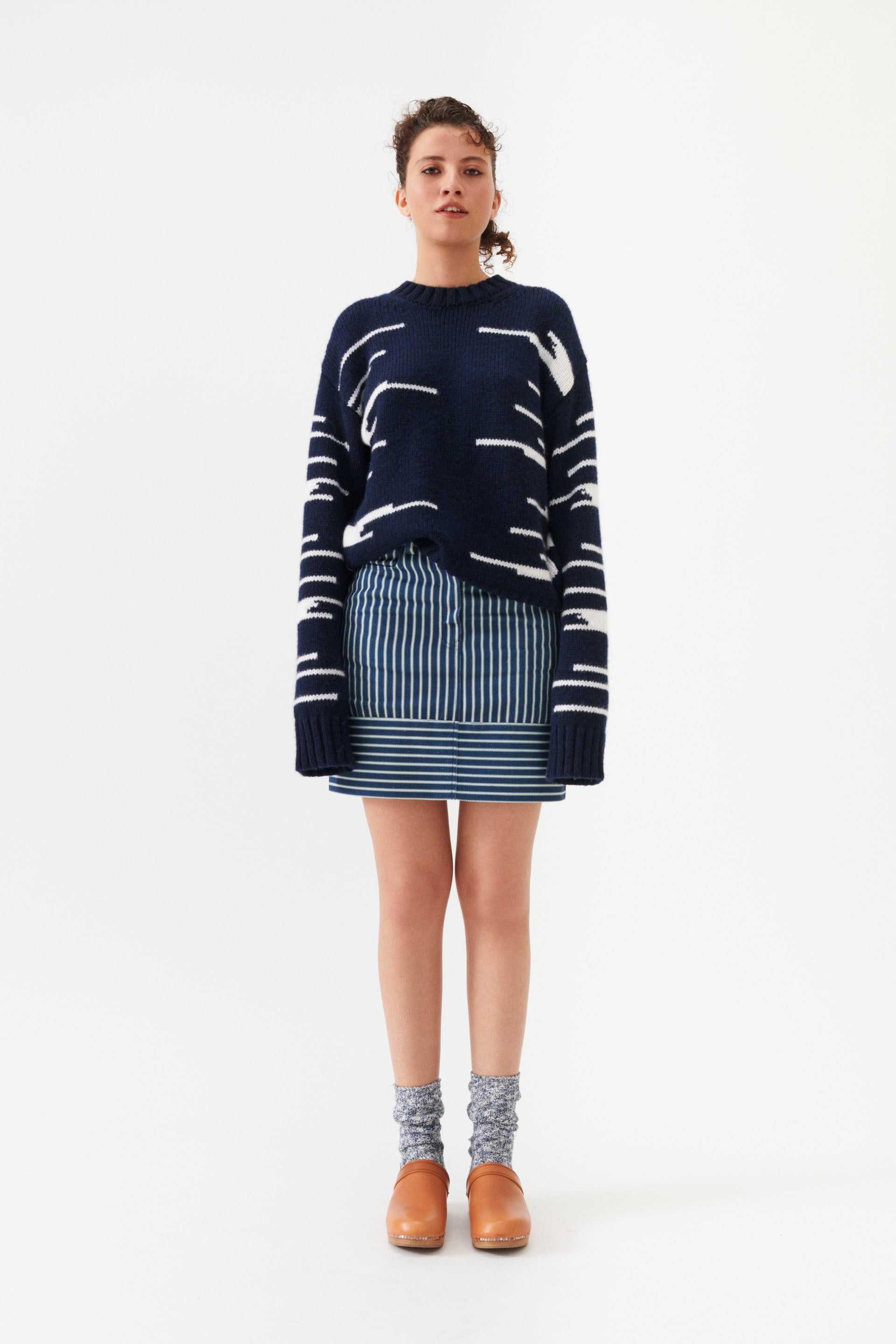 nué notes Viggo Pullover - Navy Tofu KNITWEAR 938 NAVY TOFU