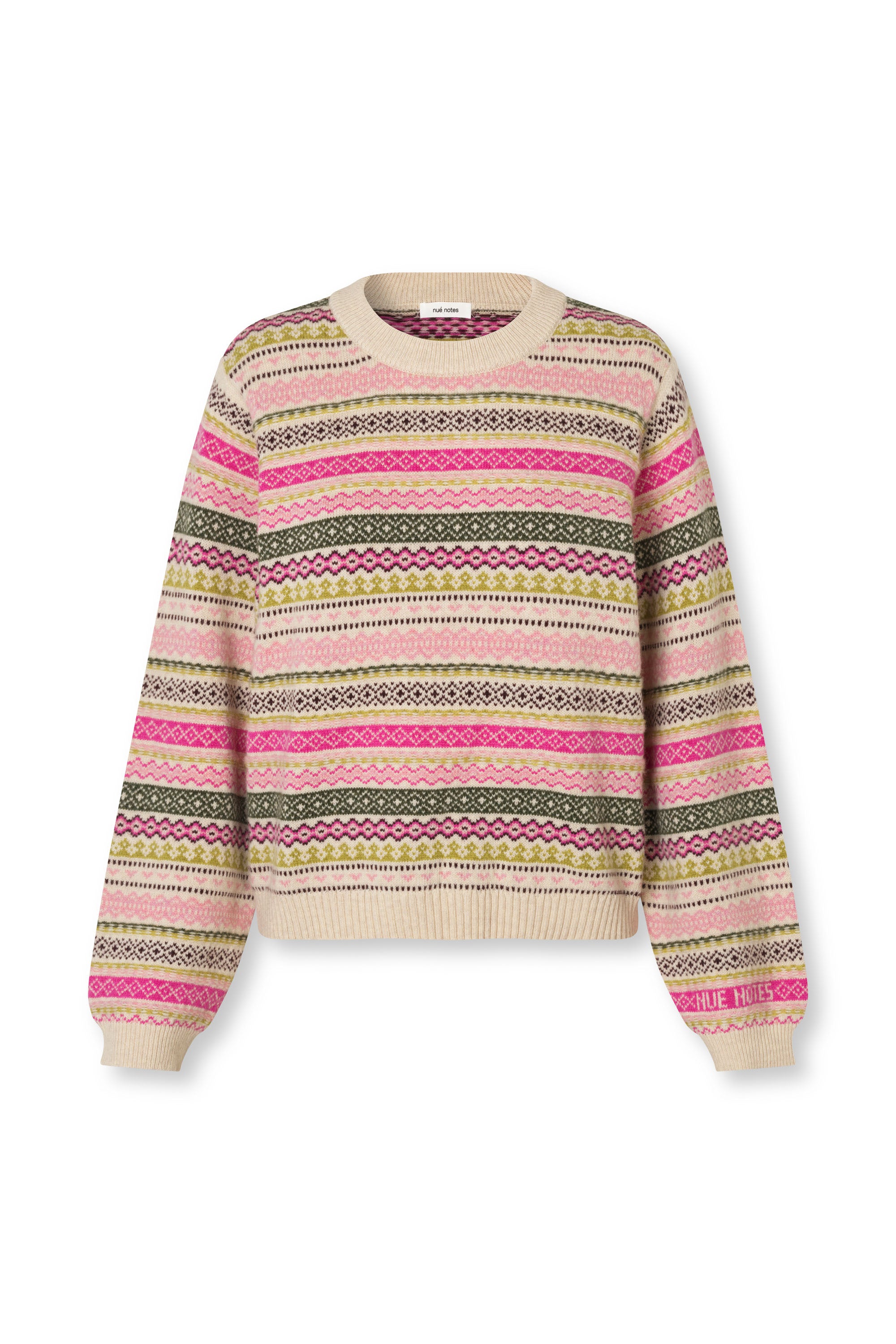 nué notes 25C-481-1193 Crewneck 978 Pink Multi Knit