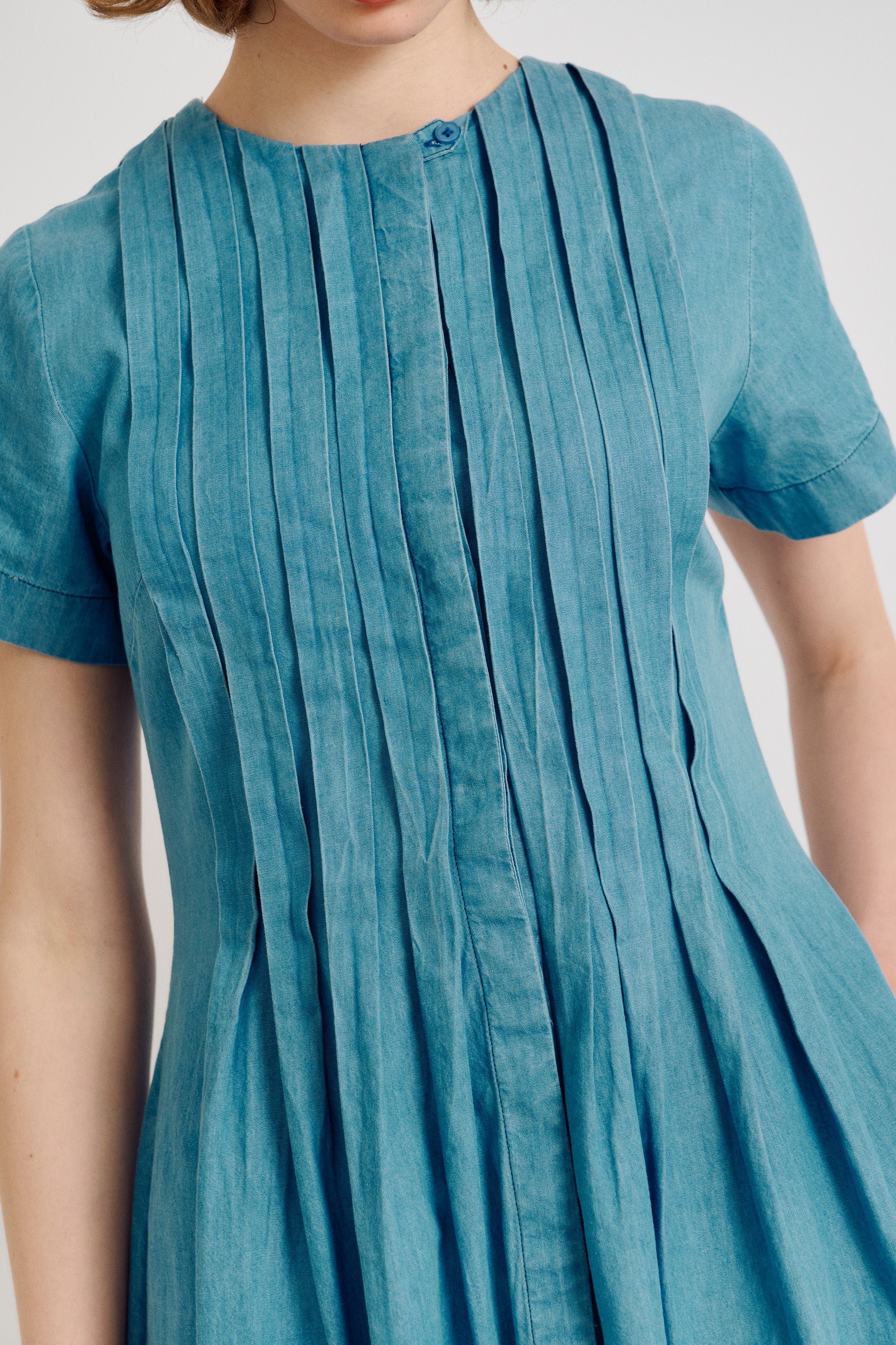 nué notes Ackas Shirt Dress 406 Denim Blue