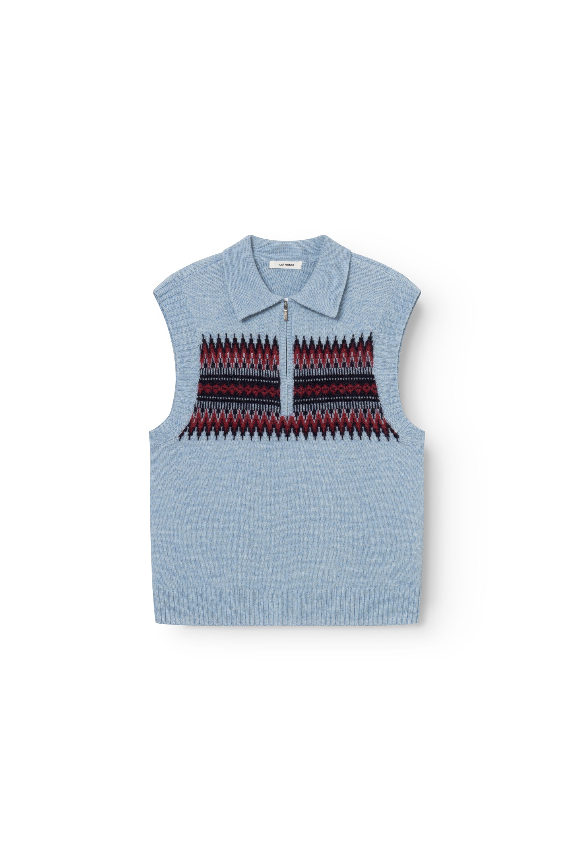 nué notes Adan Vest Vest 922 Icy Cherry Jacquard