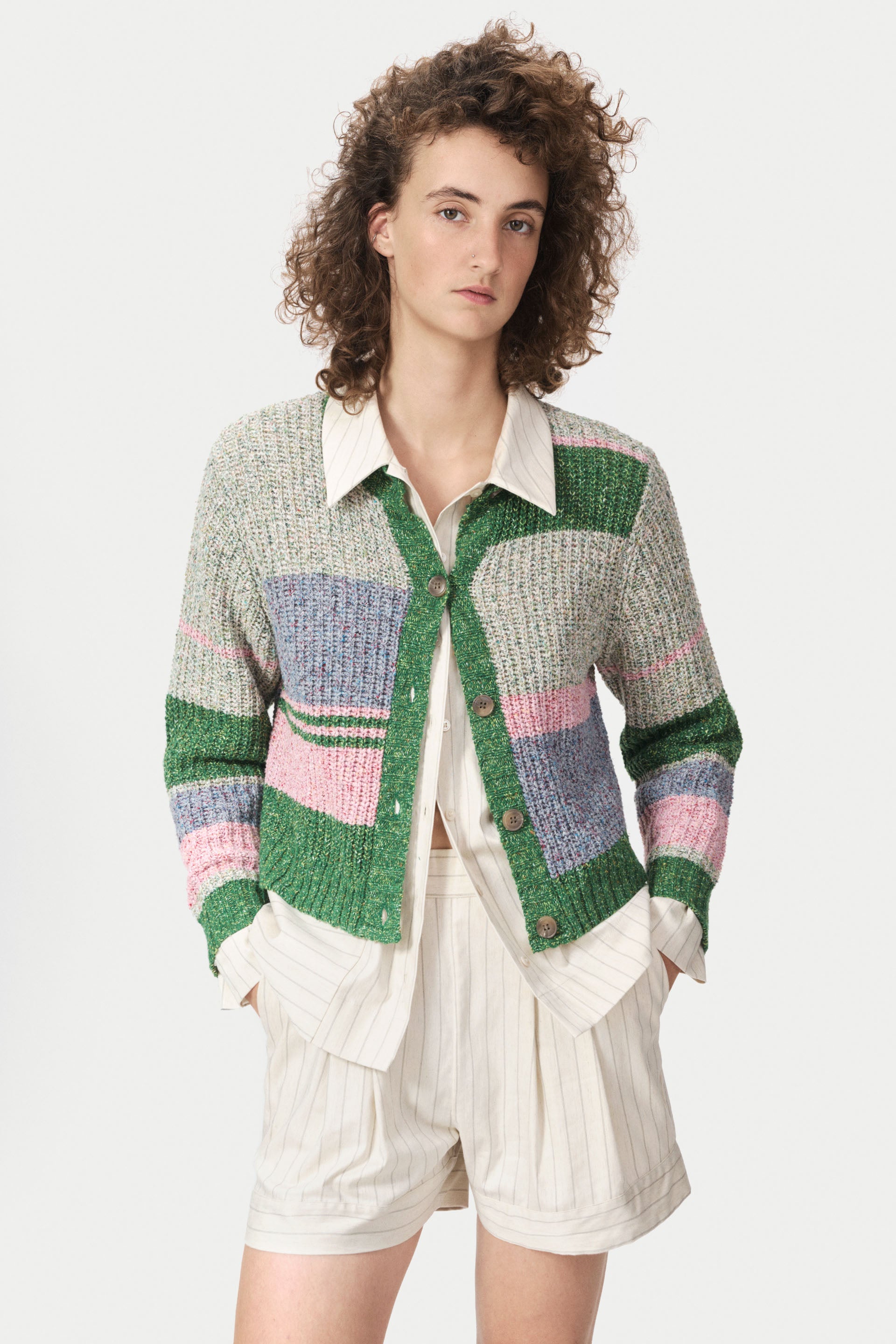 nué notes Agadir Cardigan Knitwear 964 Multi Color Patches
