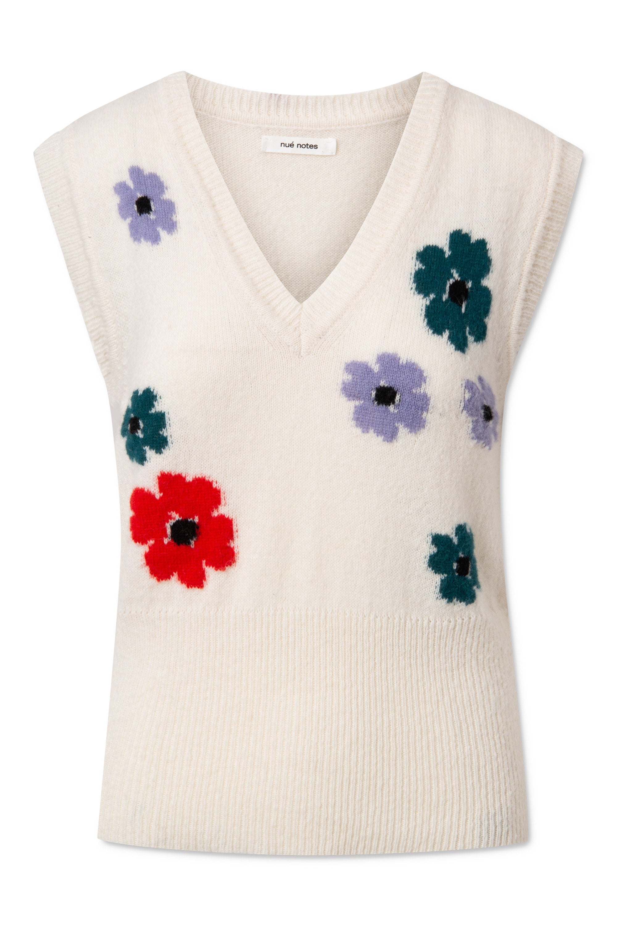 nué notes Albi Cardigan - Off White Multi Flowers KNITWEAR 002 Multi