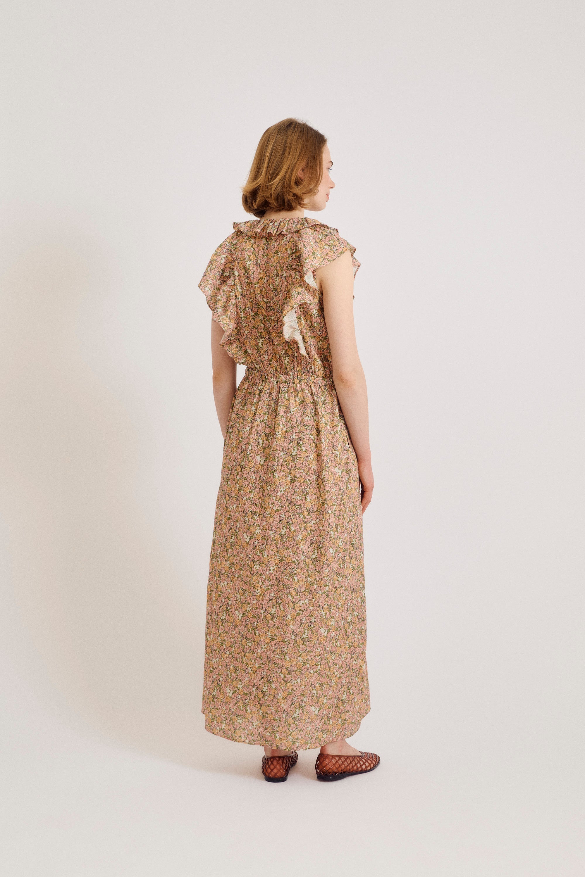 nué notes Antequera Dress Dress 188 Peach Floral