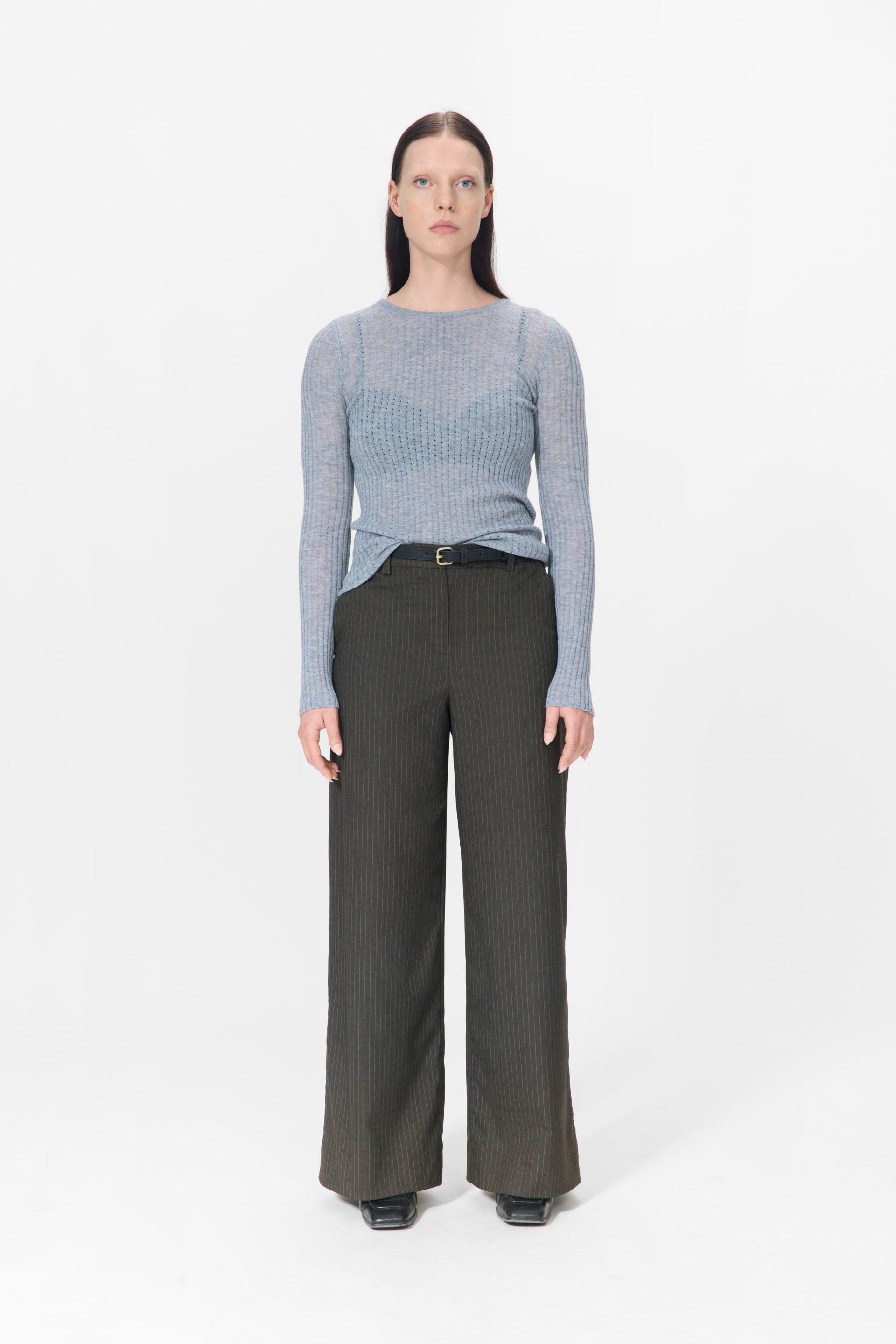 nué notes Arlo Pants Pants 753 Dark Brown Stripe