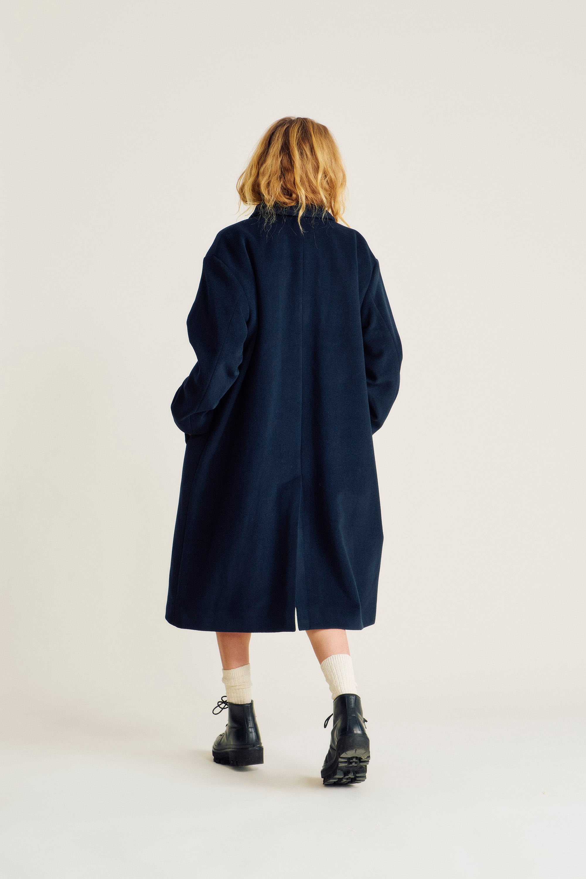 nué notes Basim Coat Coat 499 Navy