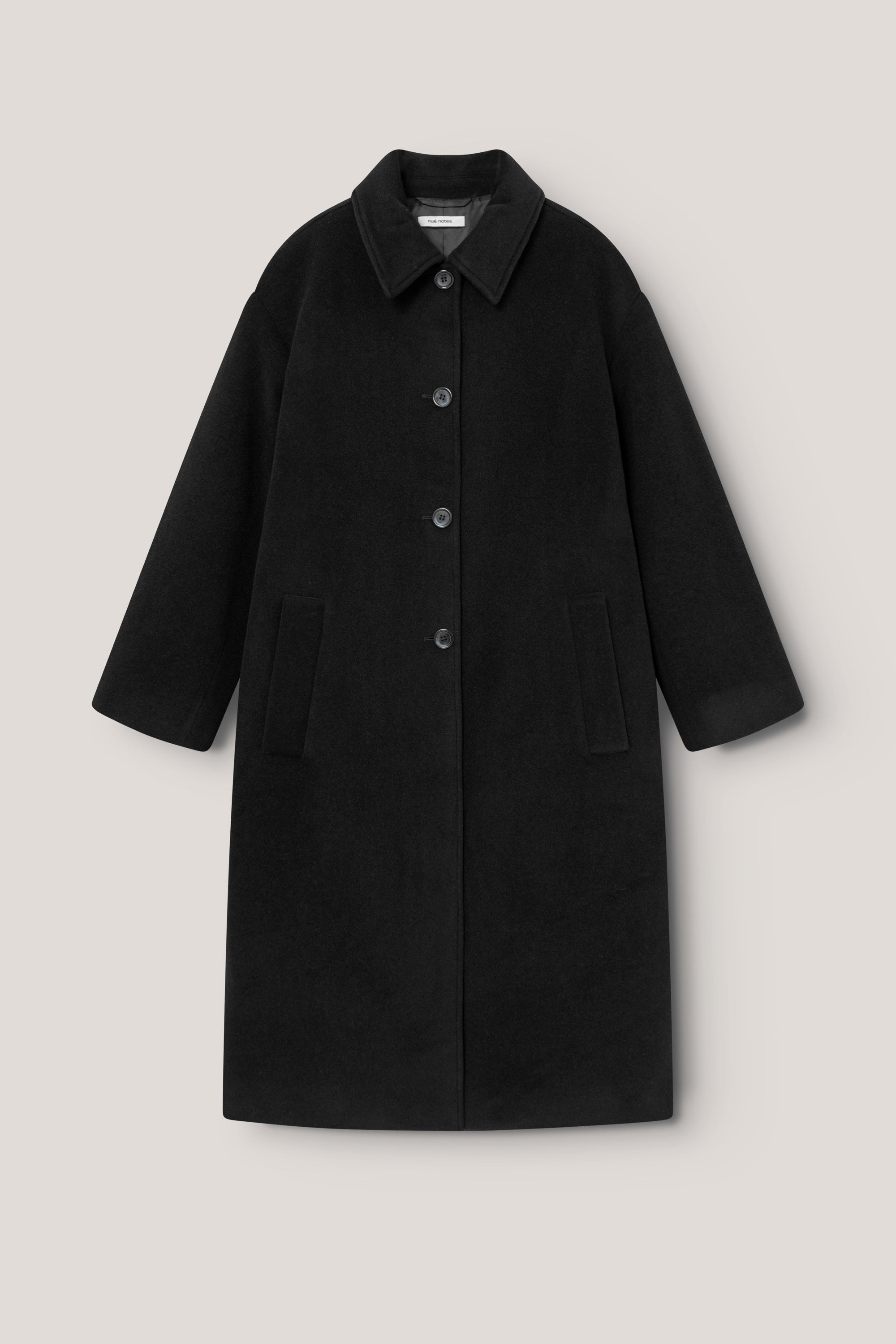 nué notes Basim Coat Coat 999 Black
