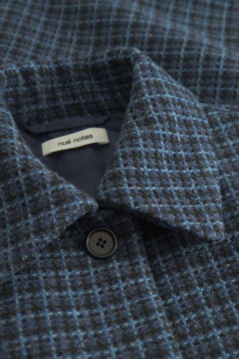 nué notes Basim Coat Outerwear 543 Navy Check