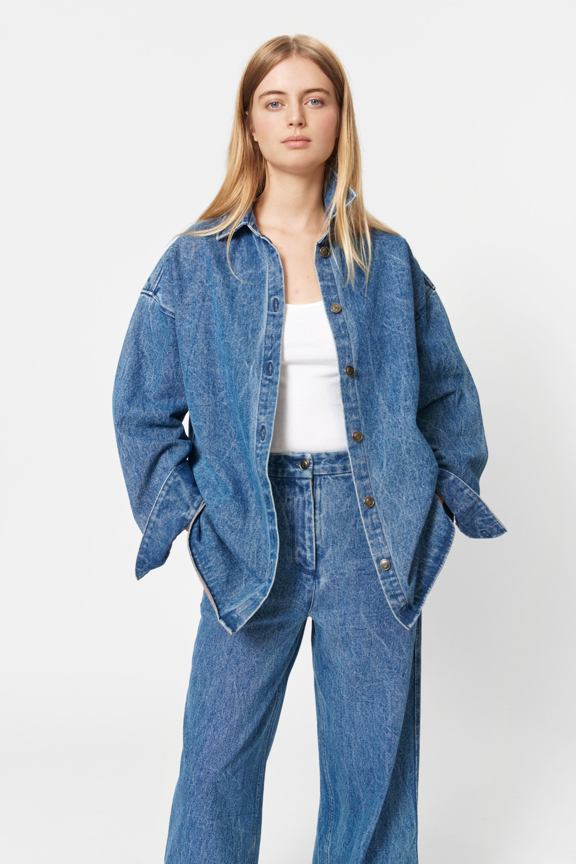 nué notes Bayonne Shirt Shirts 406 Denim Blue