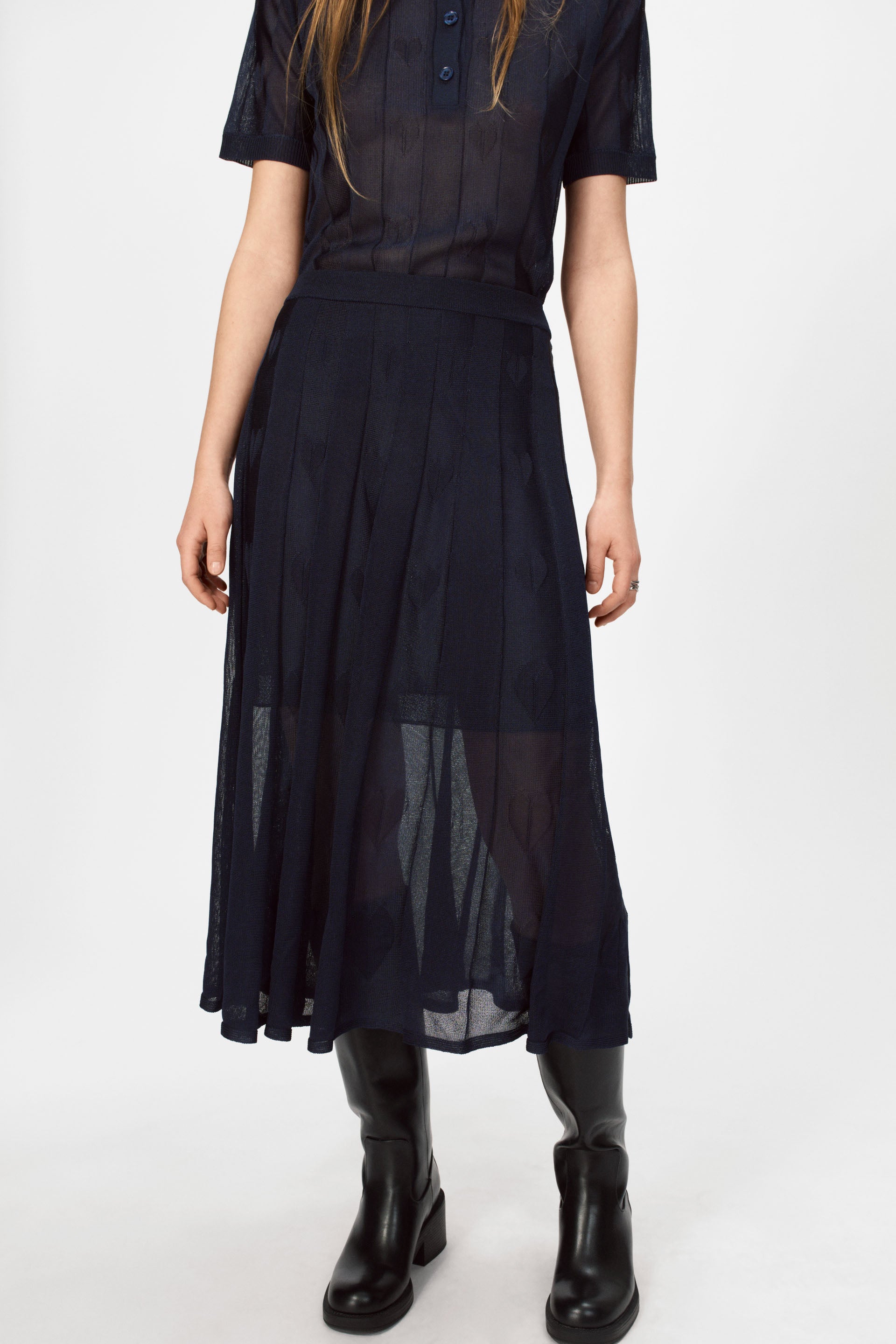 nué notes Belgrade Skirt Skirts 499 Navy