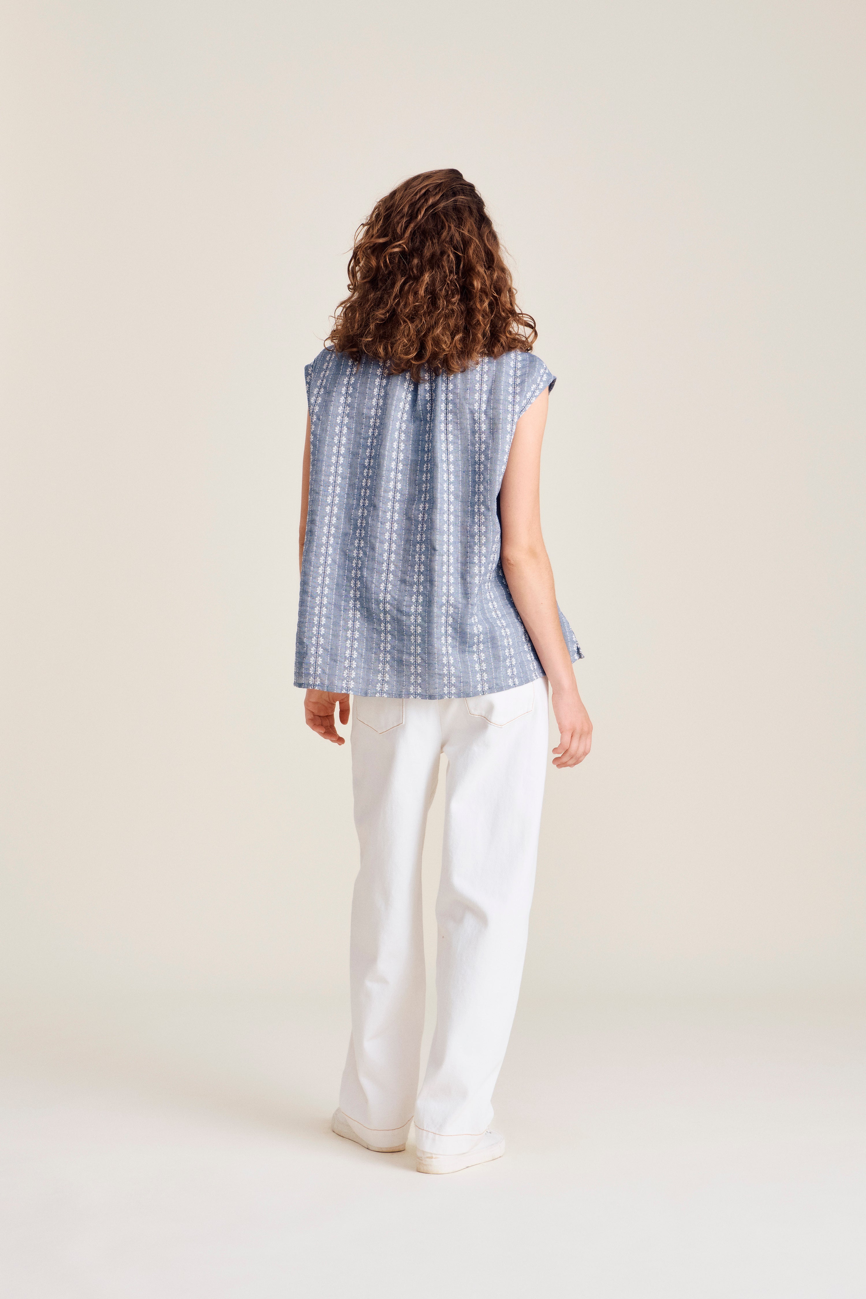 nué notes Benicia Shirt Shirt 923 Chambray Stripe