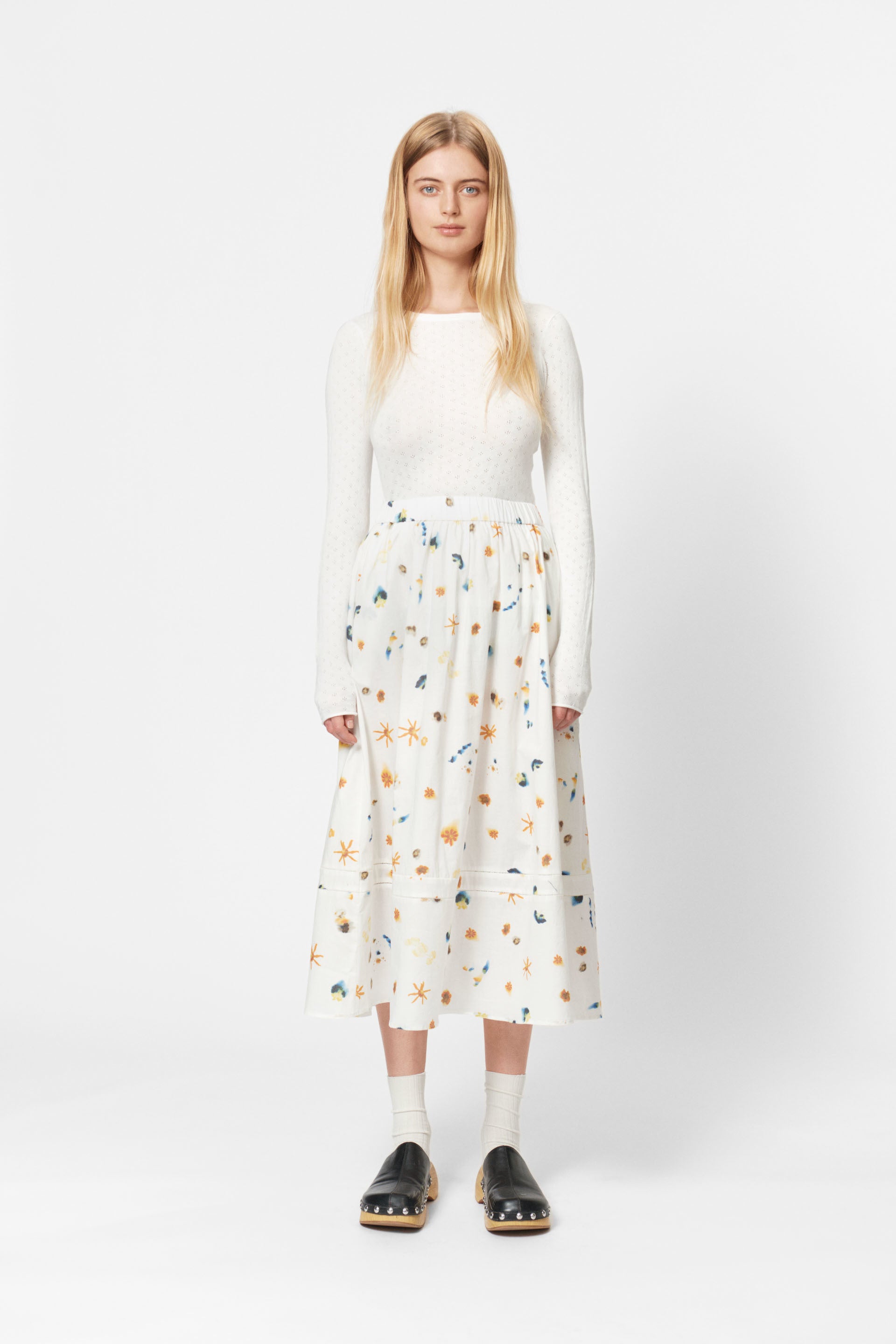 nué notes Bowie Skirt SKIRTS 103 Yellow Cream