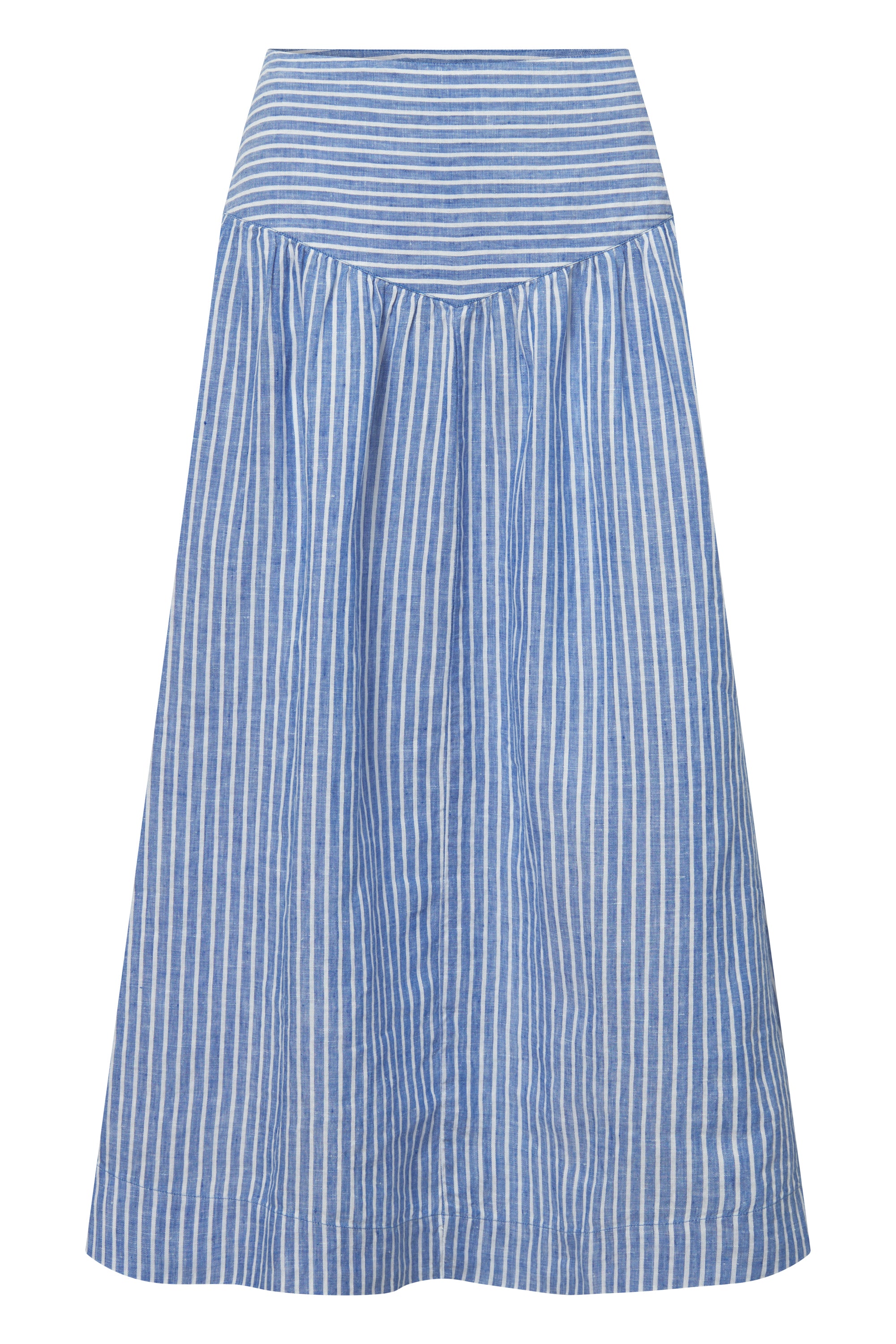Cannes Skirt - Sky Blue Stripe