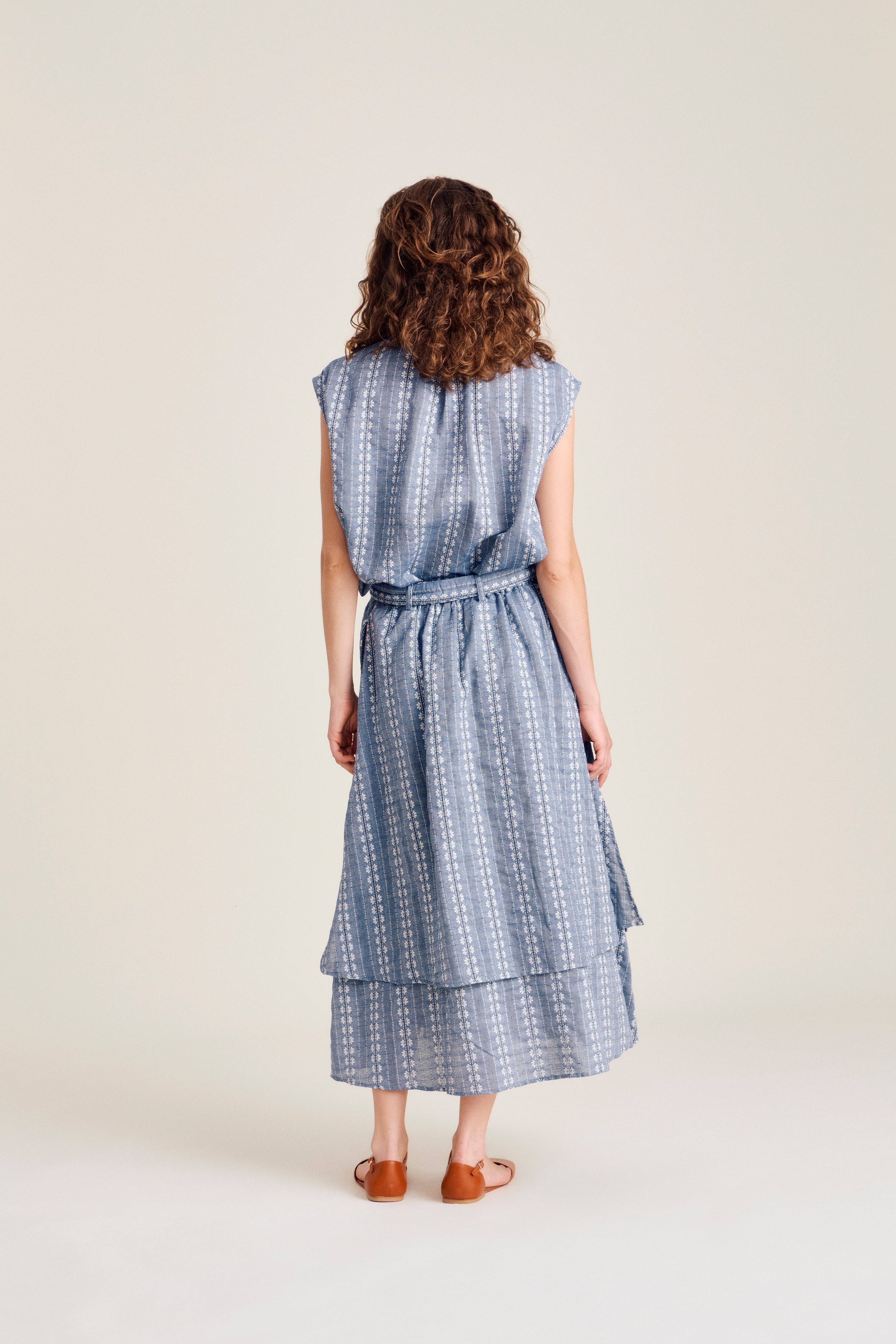 nué notes Clayton Skirt Skirt 923 Chambray Stripe
