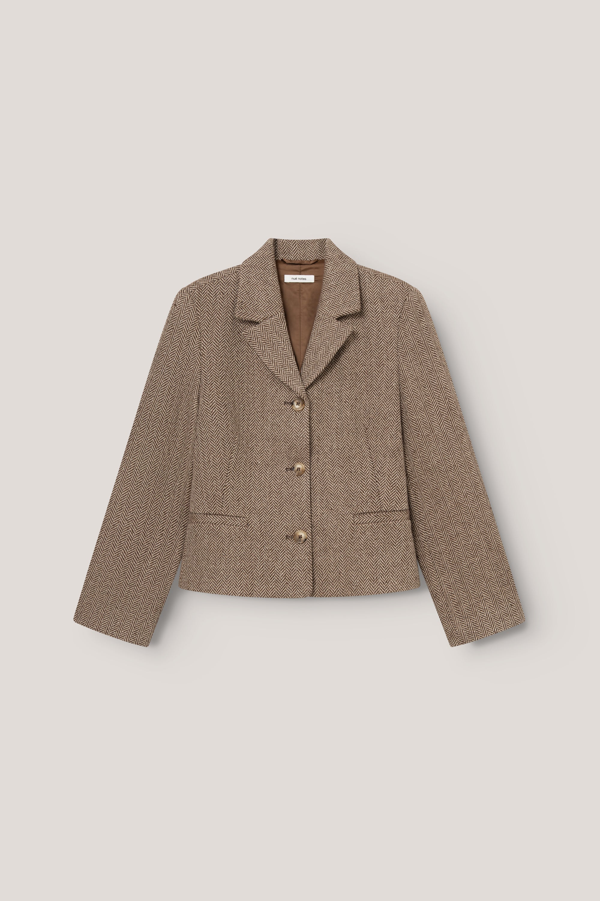 nué notes Clermont Blazer Blazer 747 Brown Herringbone