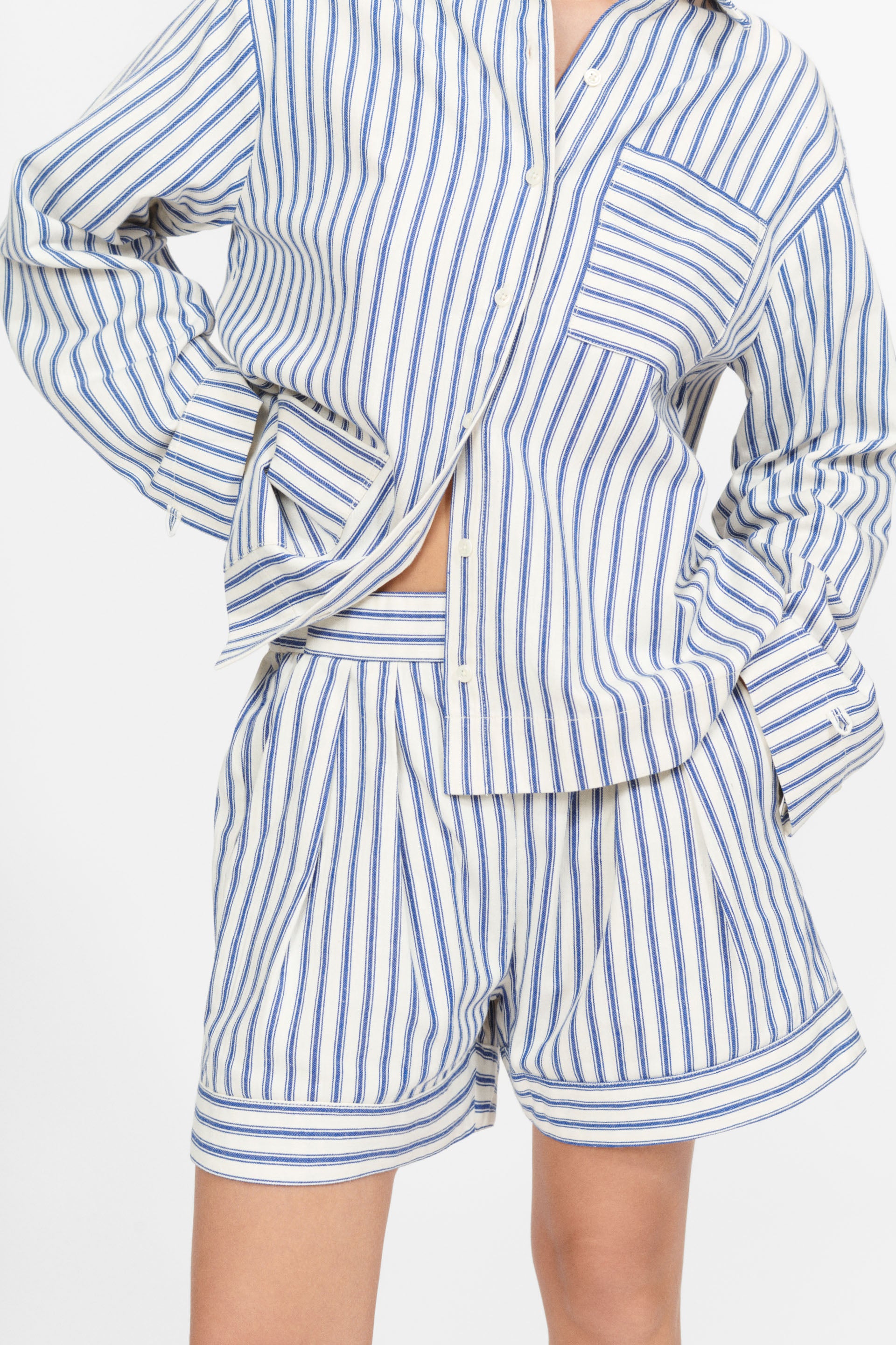 nué notes Clovis Shirt SHIRTS 535 Navy Stripe