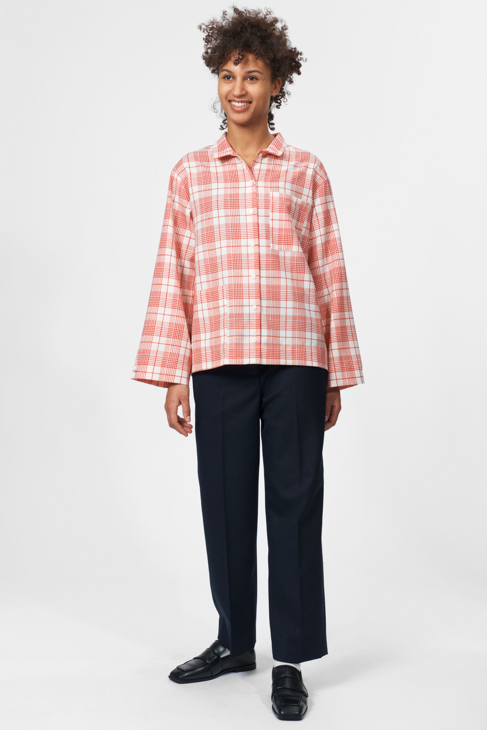 nué notes Clovis Shirt Shirt 384 Red Check