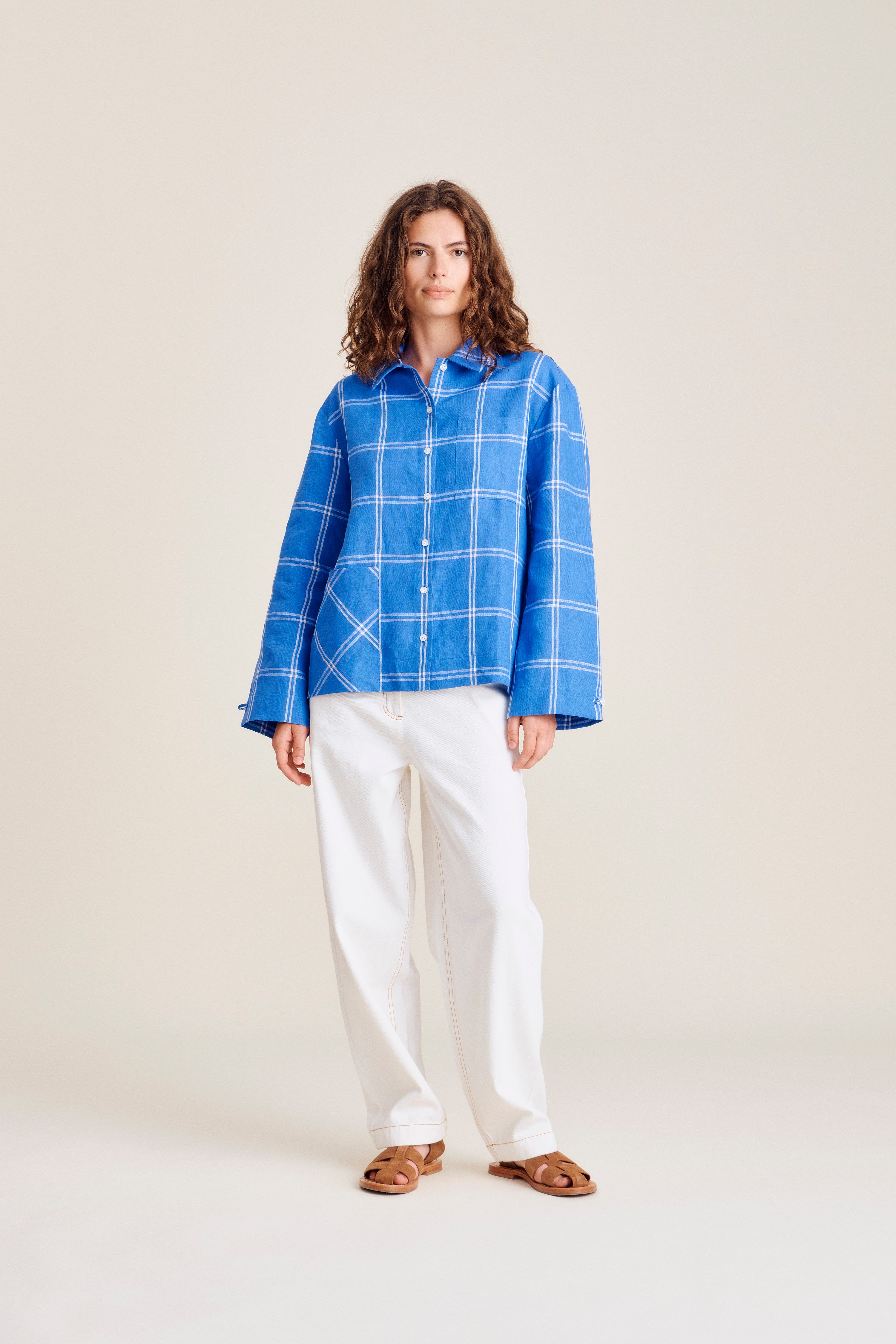 nué notes Clovis Shirt Shirt 567 Baja Blue