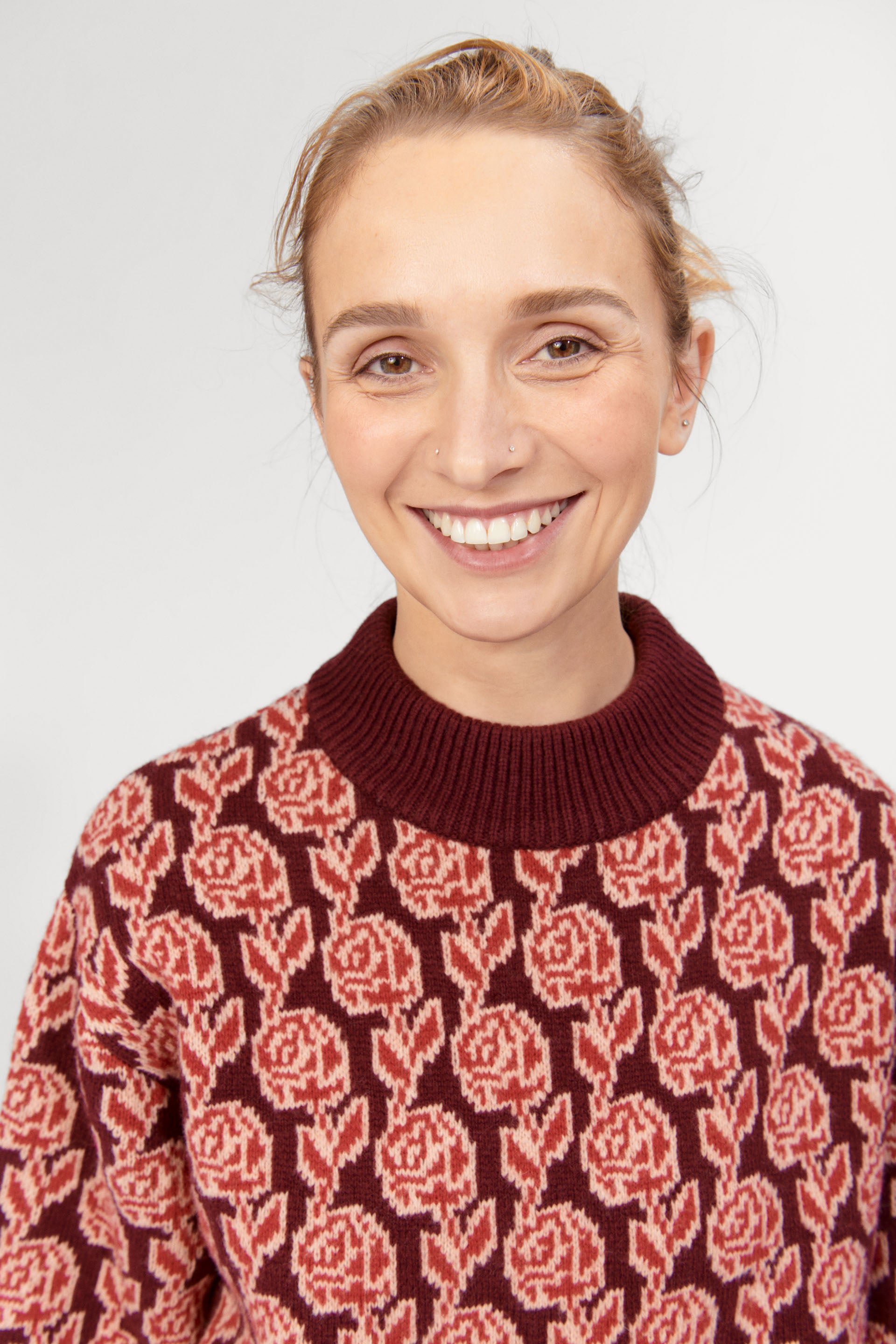 nué notes Colton Crewneck Knitwear 951 Rose Red