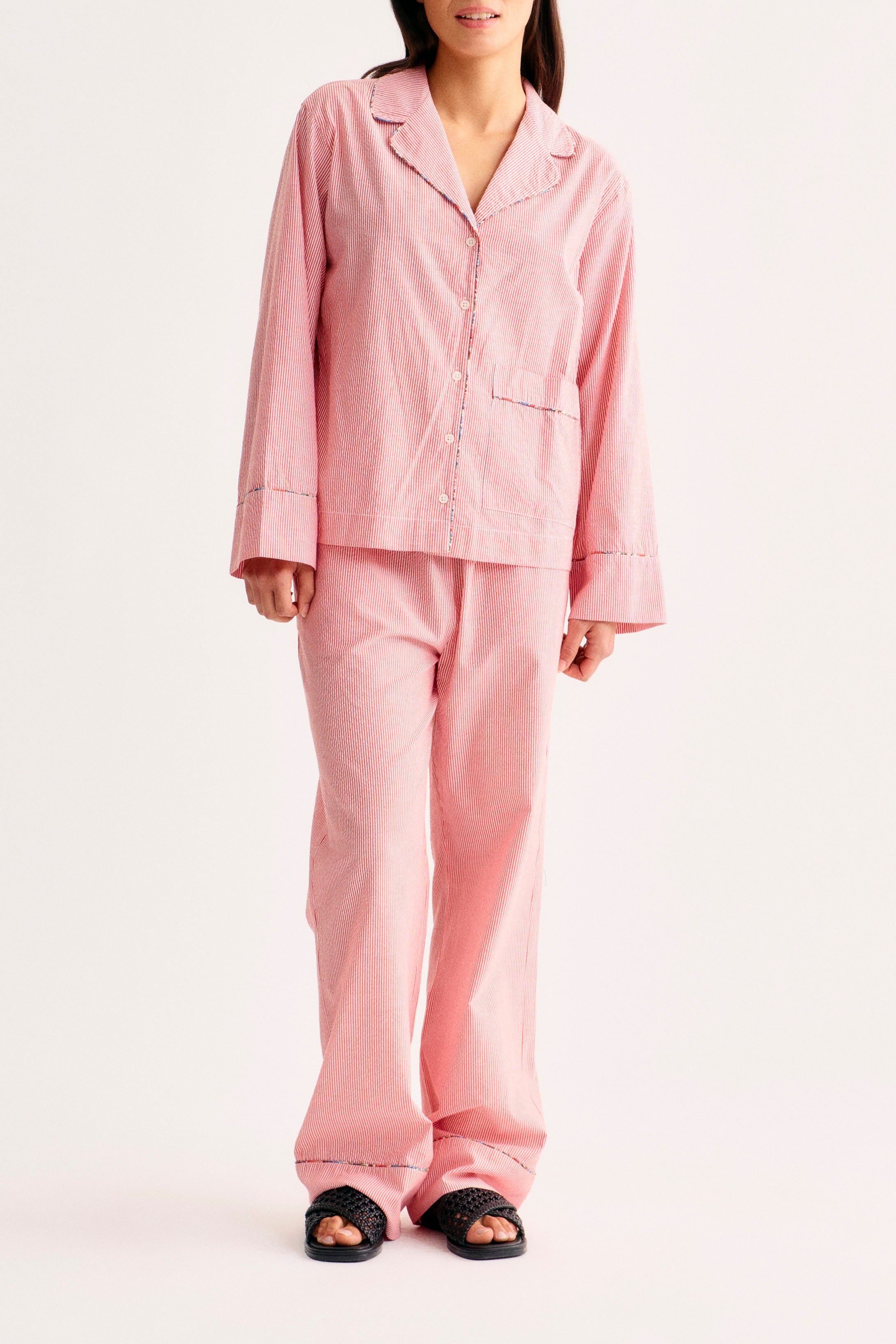 nué notes Delano Shirt Shirt 381 Red Stripe