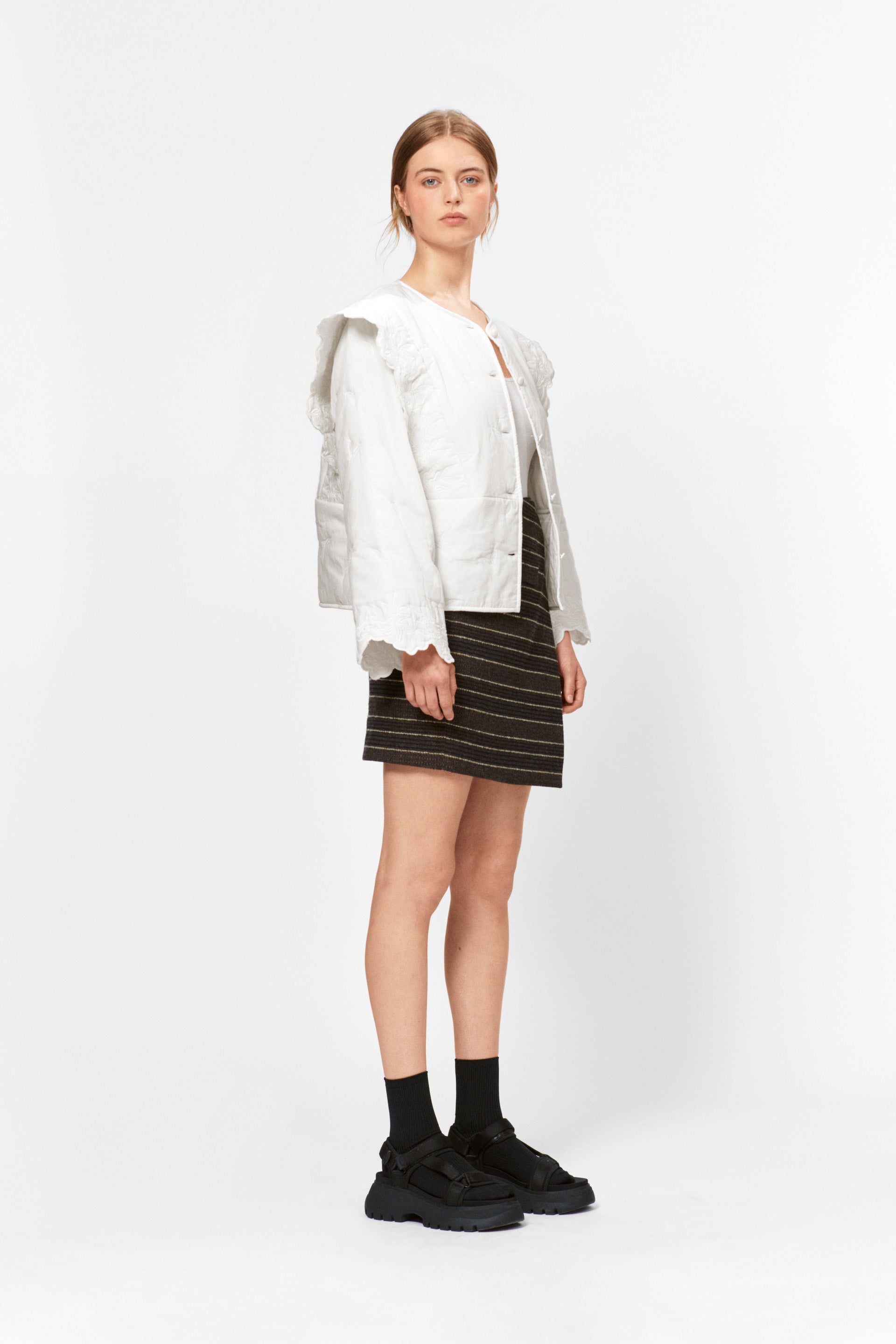 nué notes Earl Jacket Outerwear 007 Egret