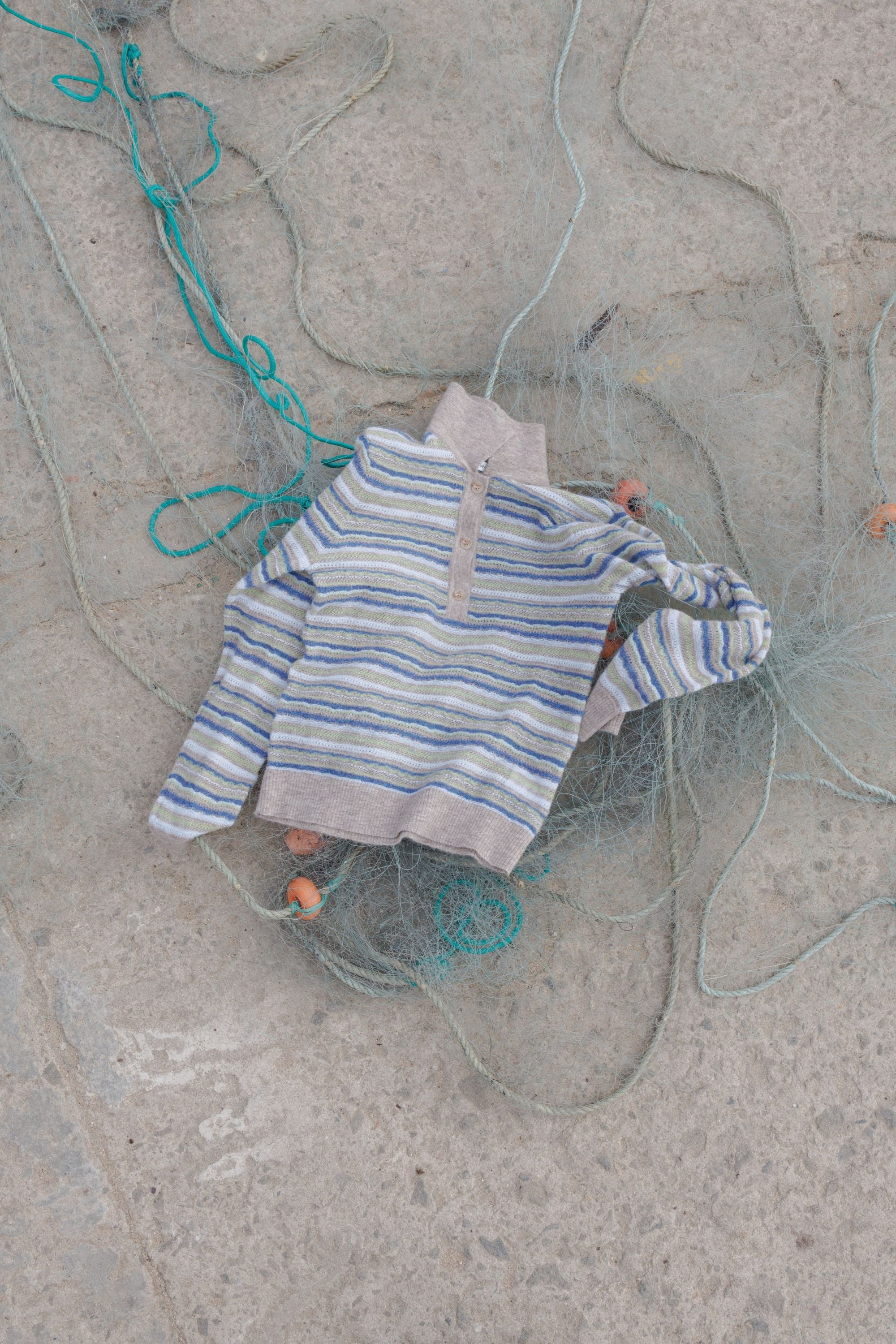 nué notes Falkirk Poloshirt Knitwear 972 Denim Stripe