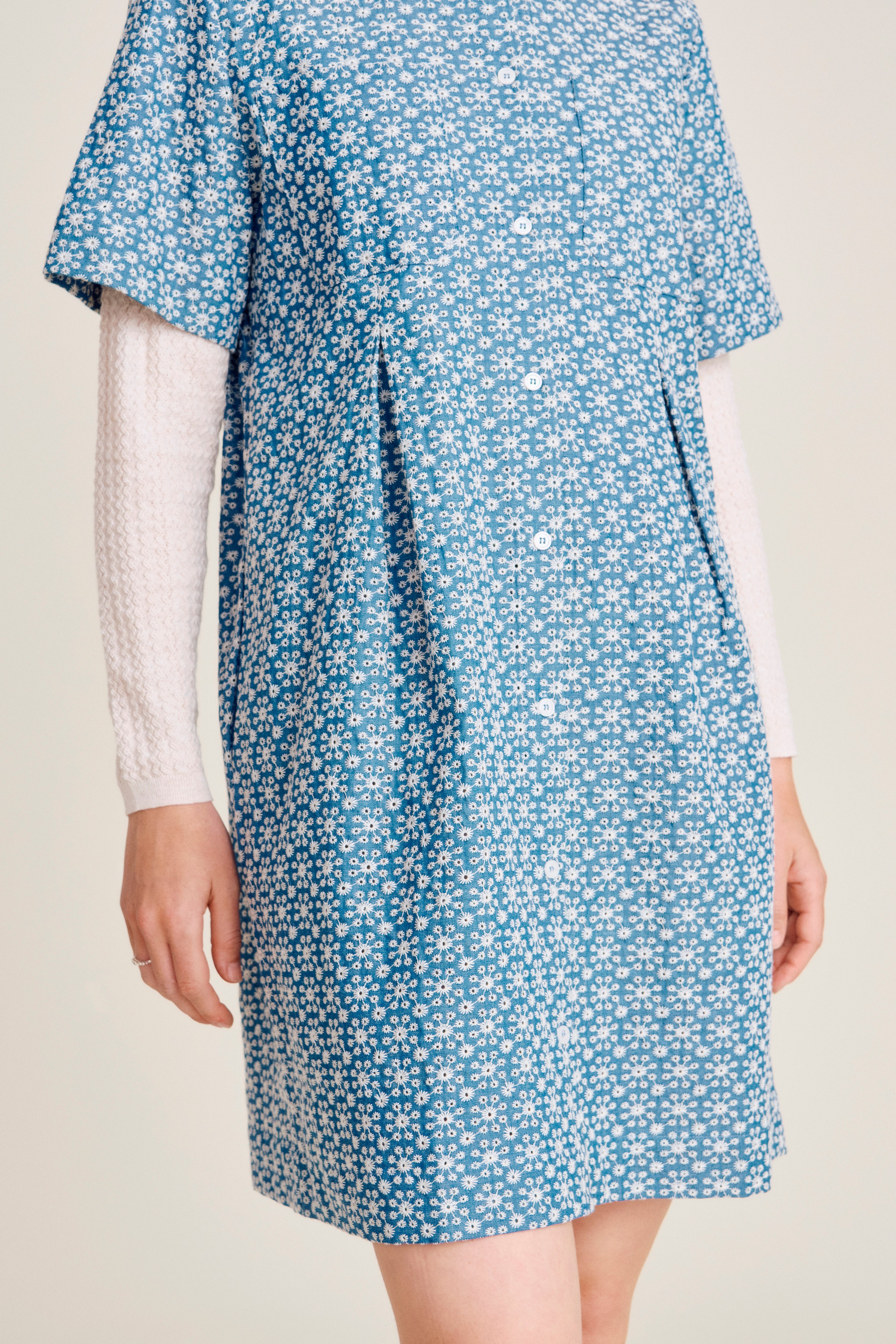 nué notes Florence Dress Dresses 565 White Flower Denim