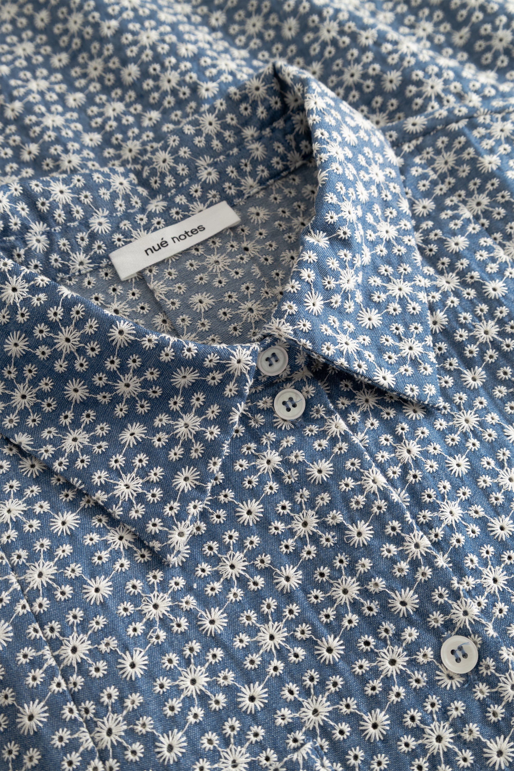 nué notes Florence Dress Dresses 565 White Flower Denim