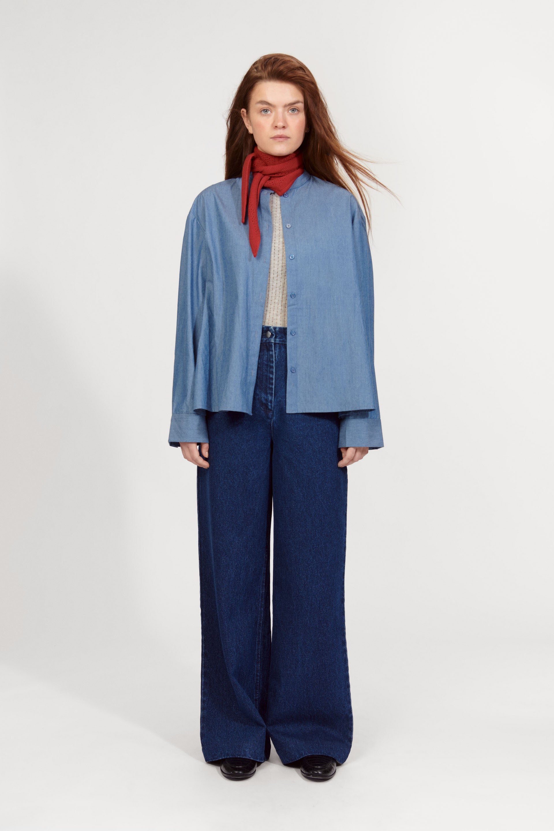 nué notes Florian Shirt Shirts 421 Dusty Blue