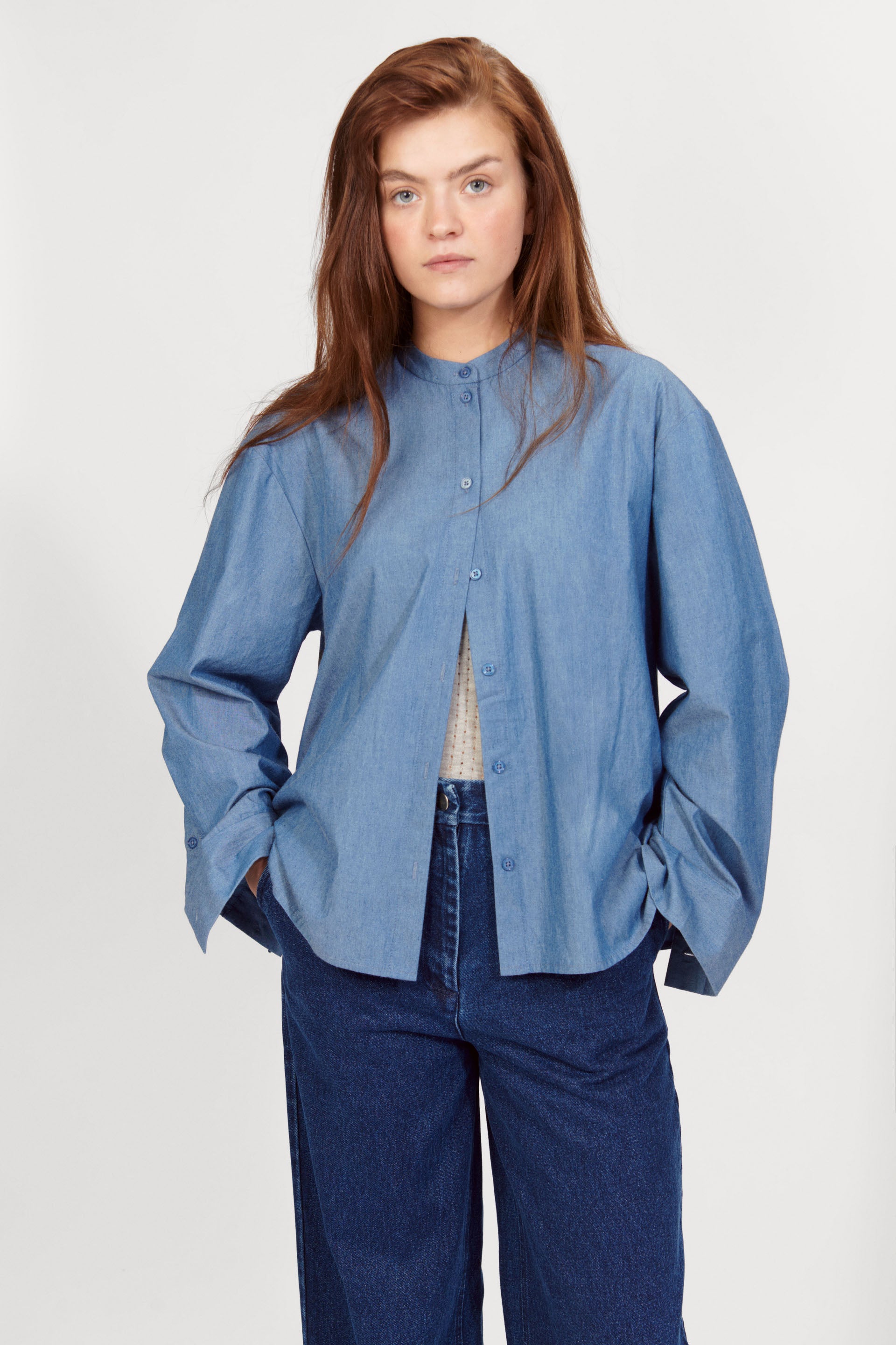 nué notes Florian Shirt Shirt 421 Dusty Blue