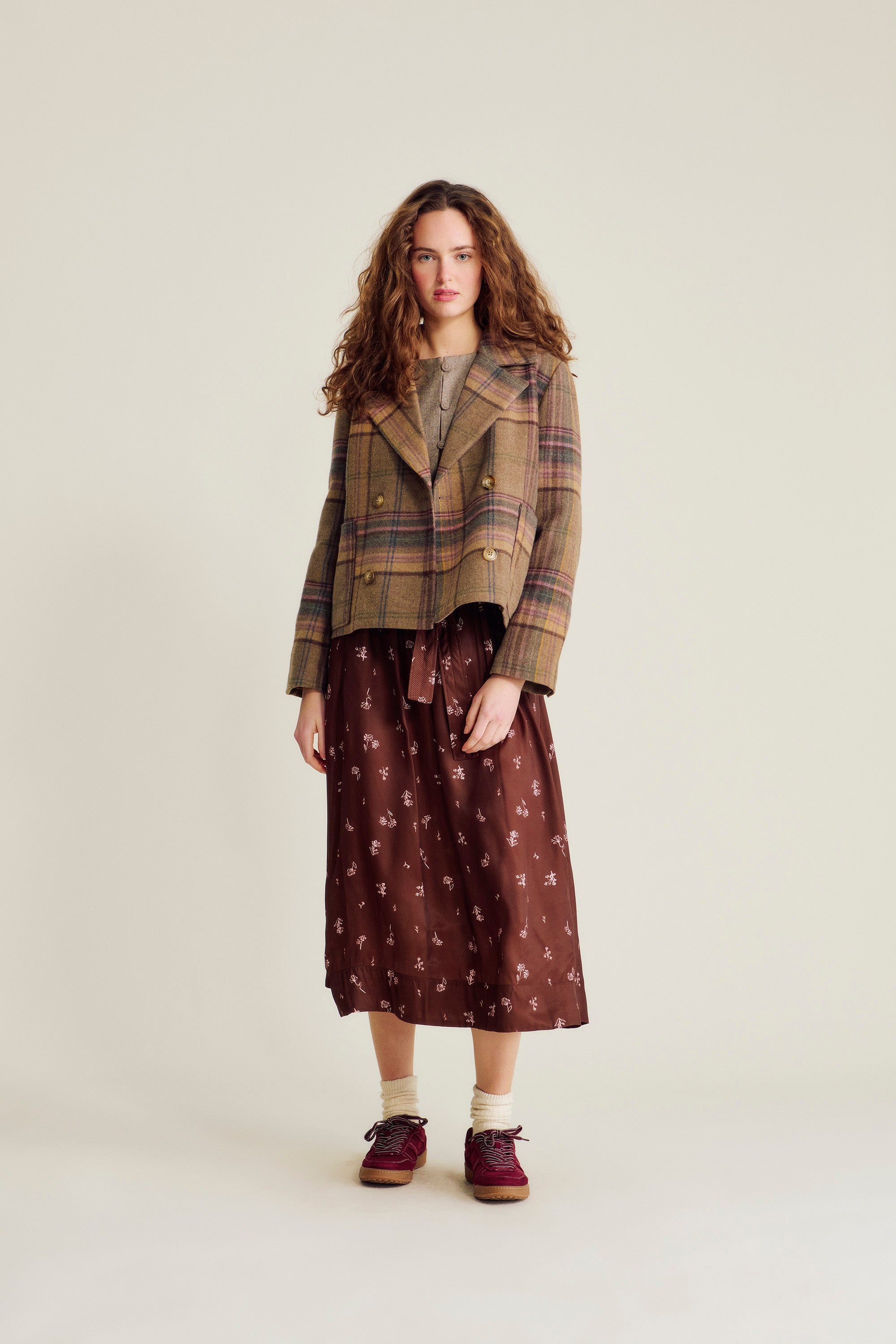 nué notes Frank Jacket Jacket 914 Chestnut Pink Check