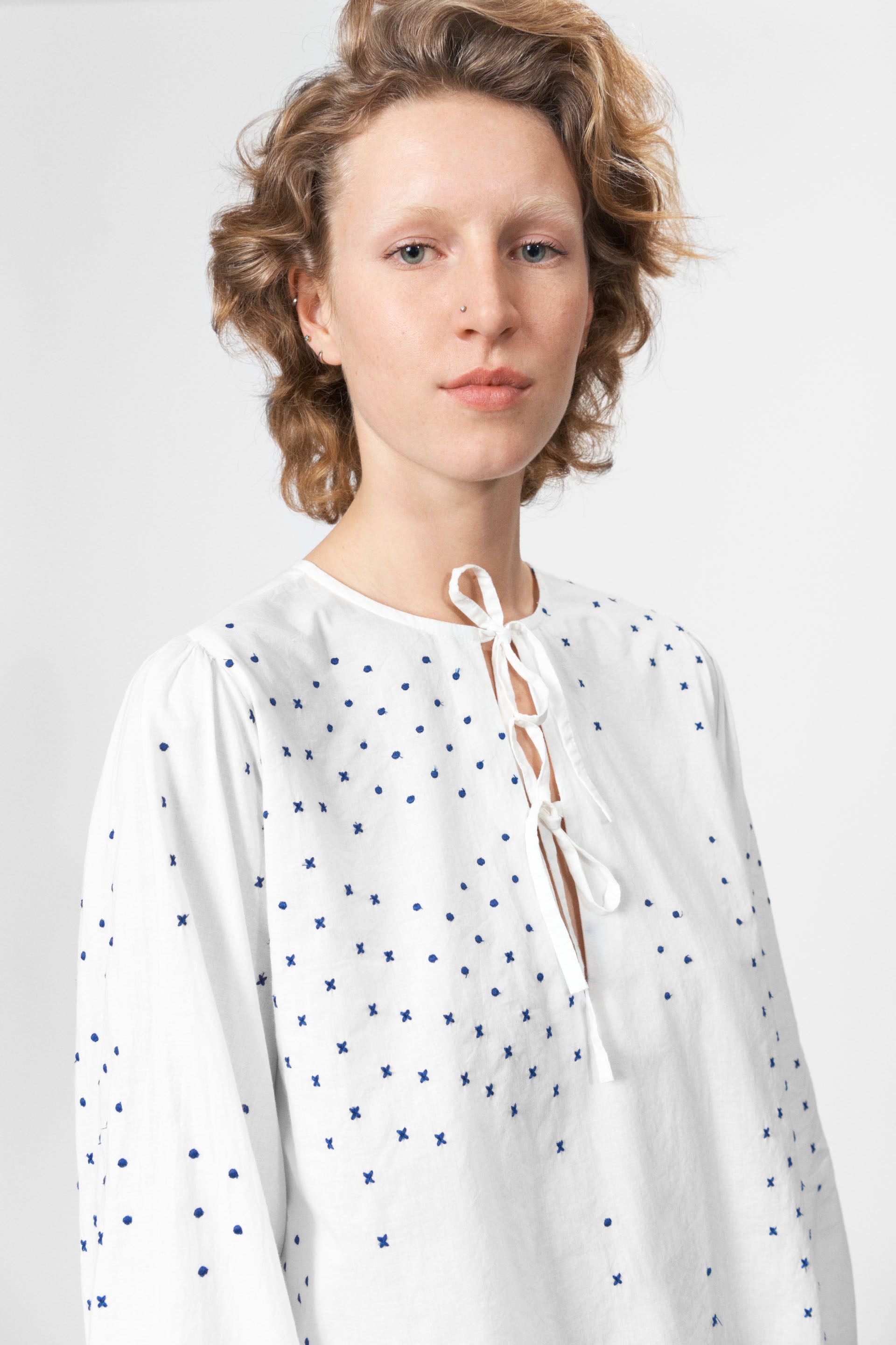 nué notes Hartwell Blouse Blouse 475 Blue Dots